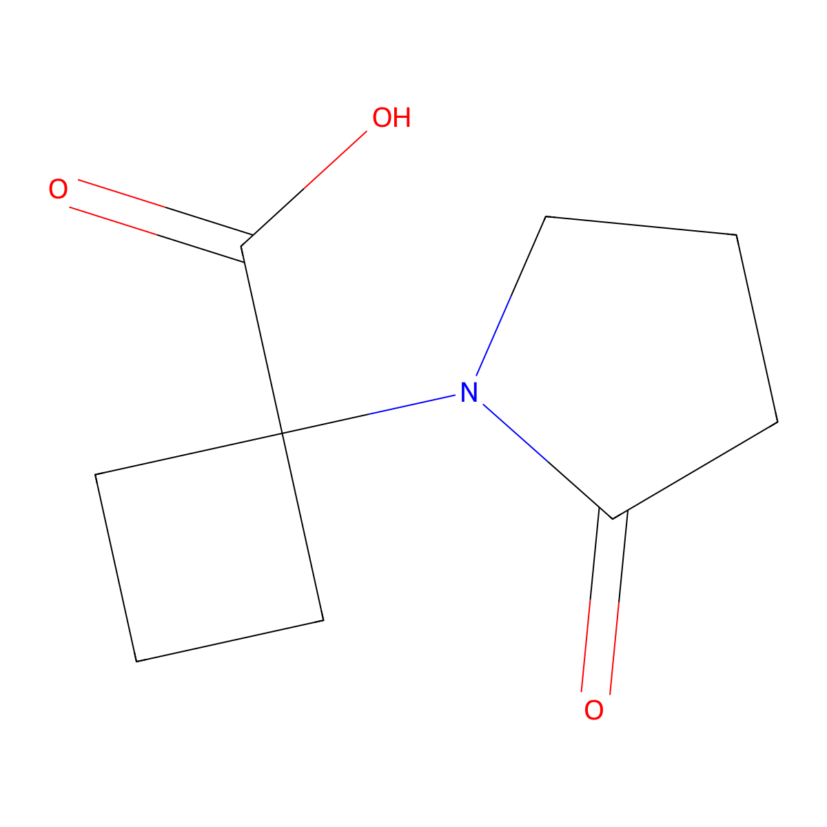 1-(2-Oxopyrrolidin-1-yl)cyclobutane-1-carboxylic acid molecular structure, CAS 1525831-97-3