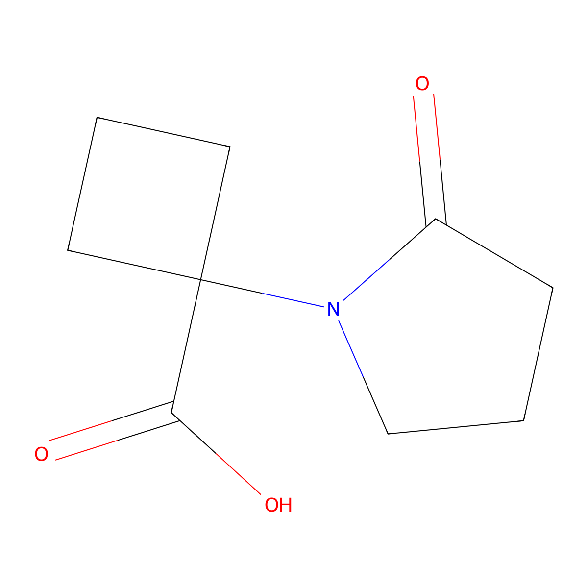1-(2-Oxopyrrolidin-1-yl)cyclobutane-1-carboxylic acid molecular structure, CAS 1525831-97-3