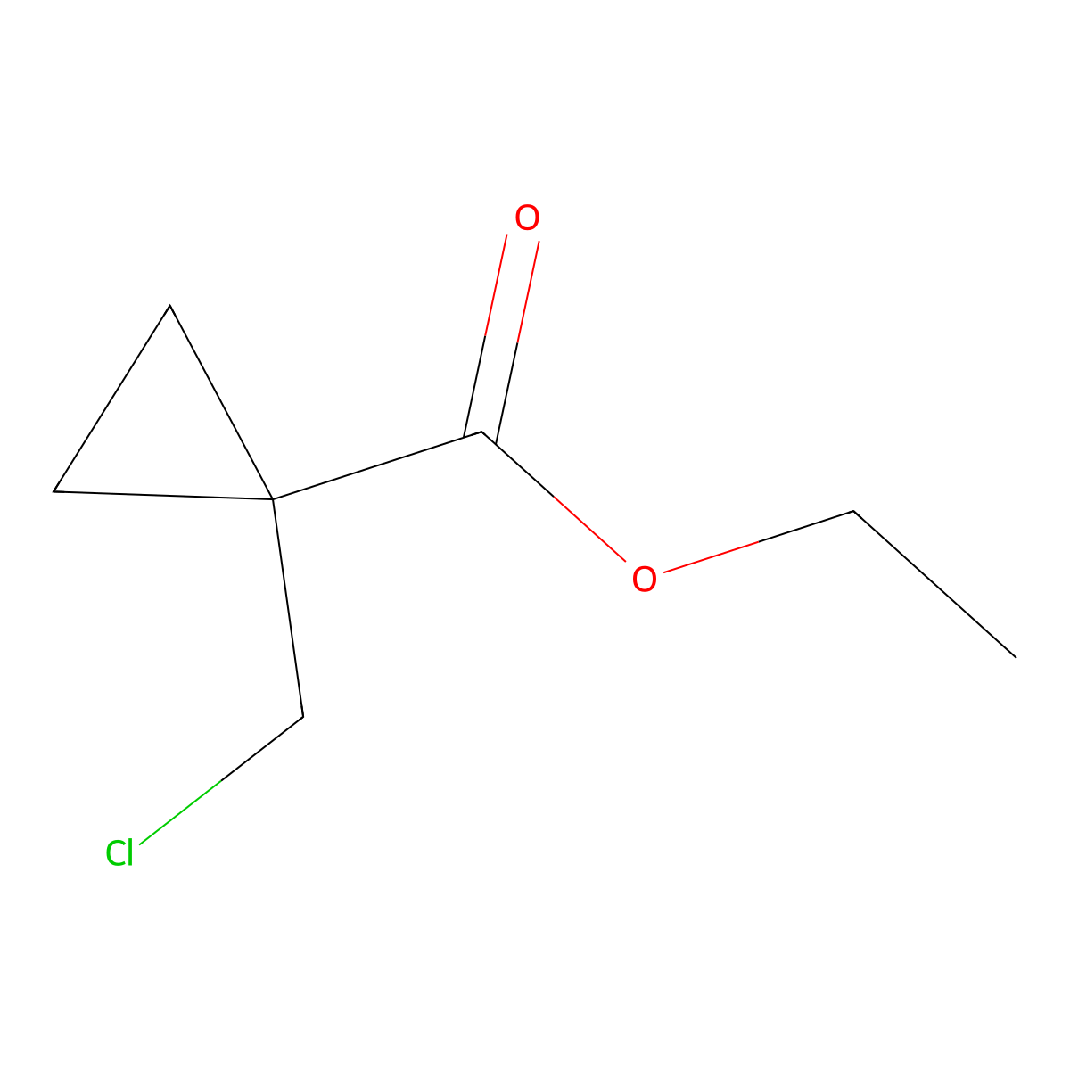 Ethyl 1-(chloromethyl)cyclopropane-1-carboxylate molecular structure, CAS 152584-27-5