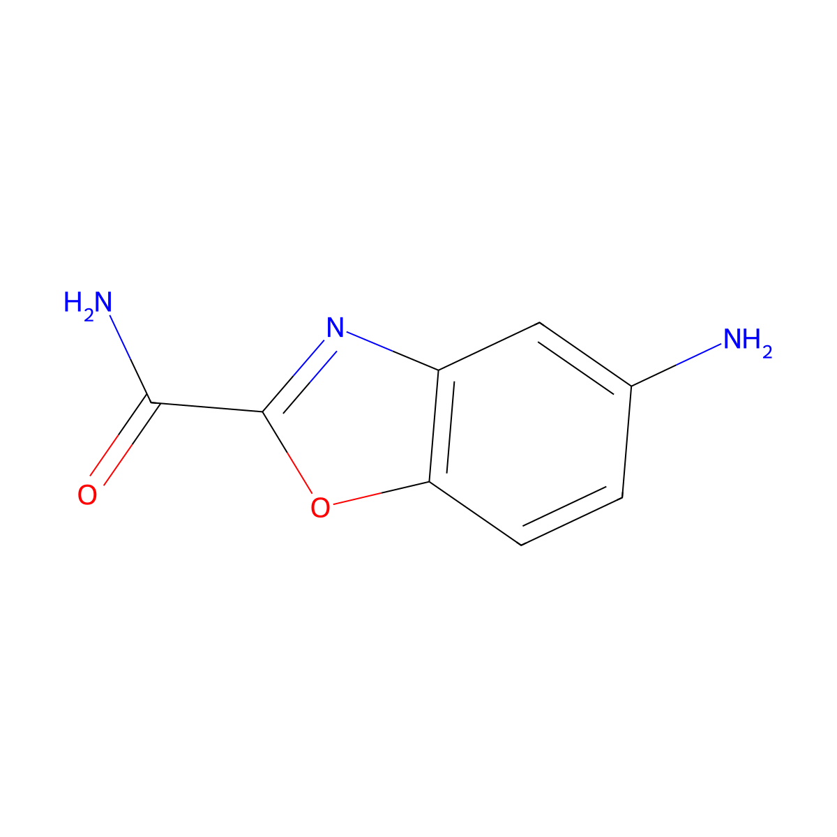 5-Amino-1,3-benzoxazole-2-carboxamide molecular structure, CAS 1525840-53-2
