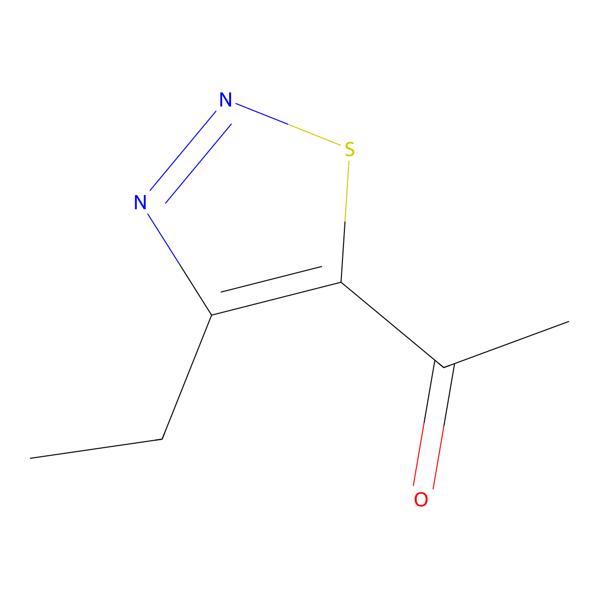 1-(4-Ethyl-1,2,3-thiadiazol-5-yl)ethan-1-one molecular structure, CAS 1525841-54-6