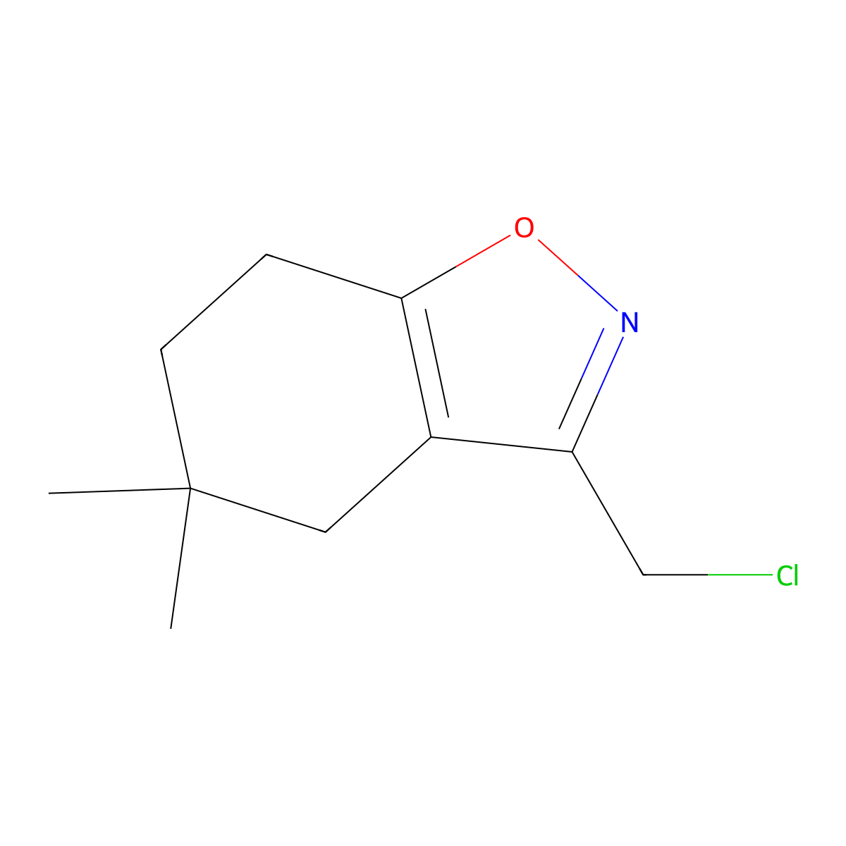 3-(Chloromethyl)-5,5-dimethyl-4,5,6,7-tetrahydro-1,2-benzoxazole molecular structure, CAS 1525858-09-6
