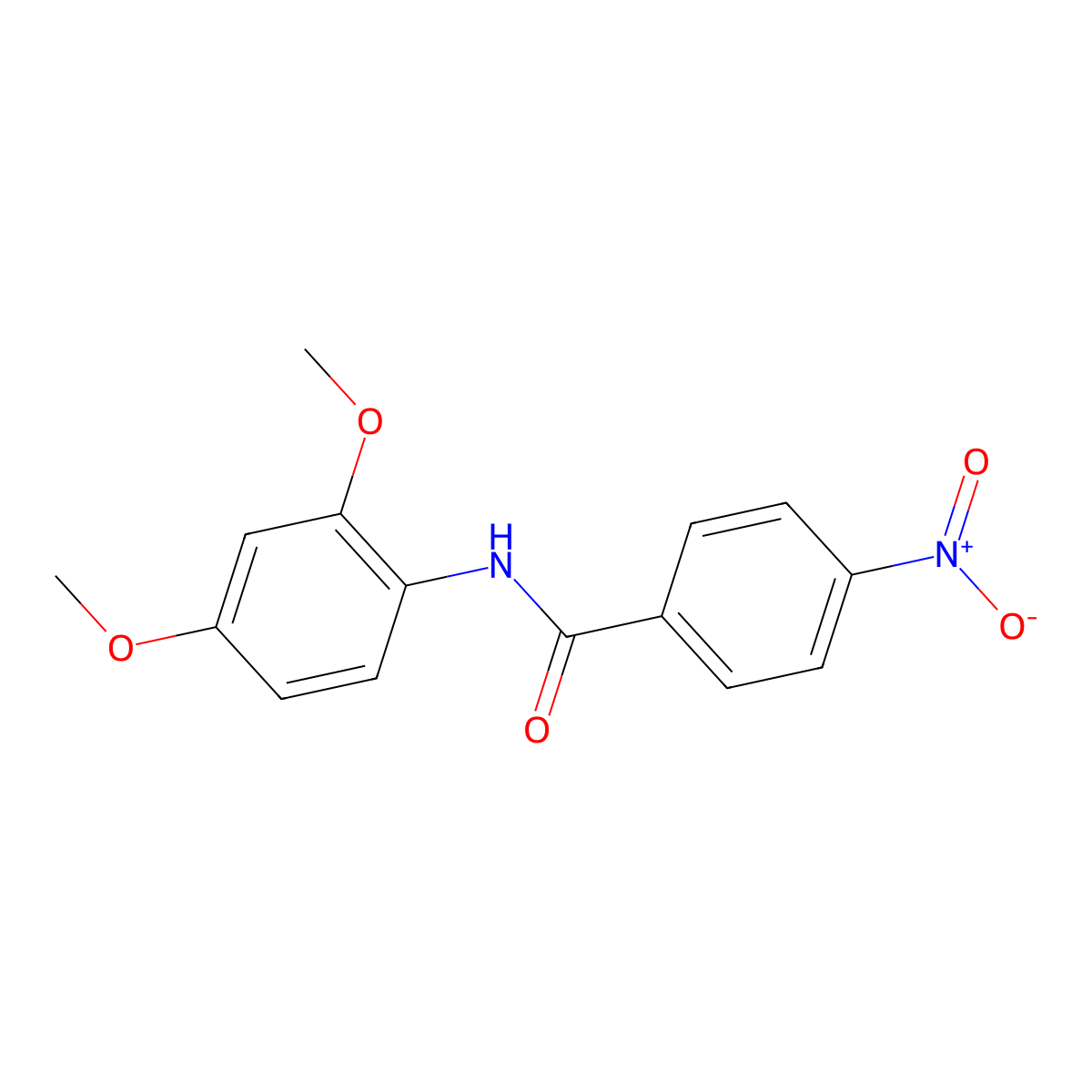 N-(2,4-dimethoxyphenyl)-4-nitrobenzamide molecular structure, CAS 152586-90-8