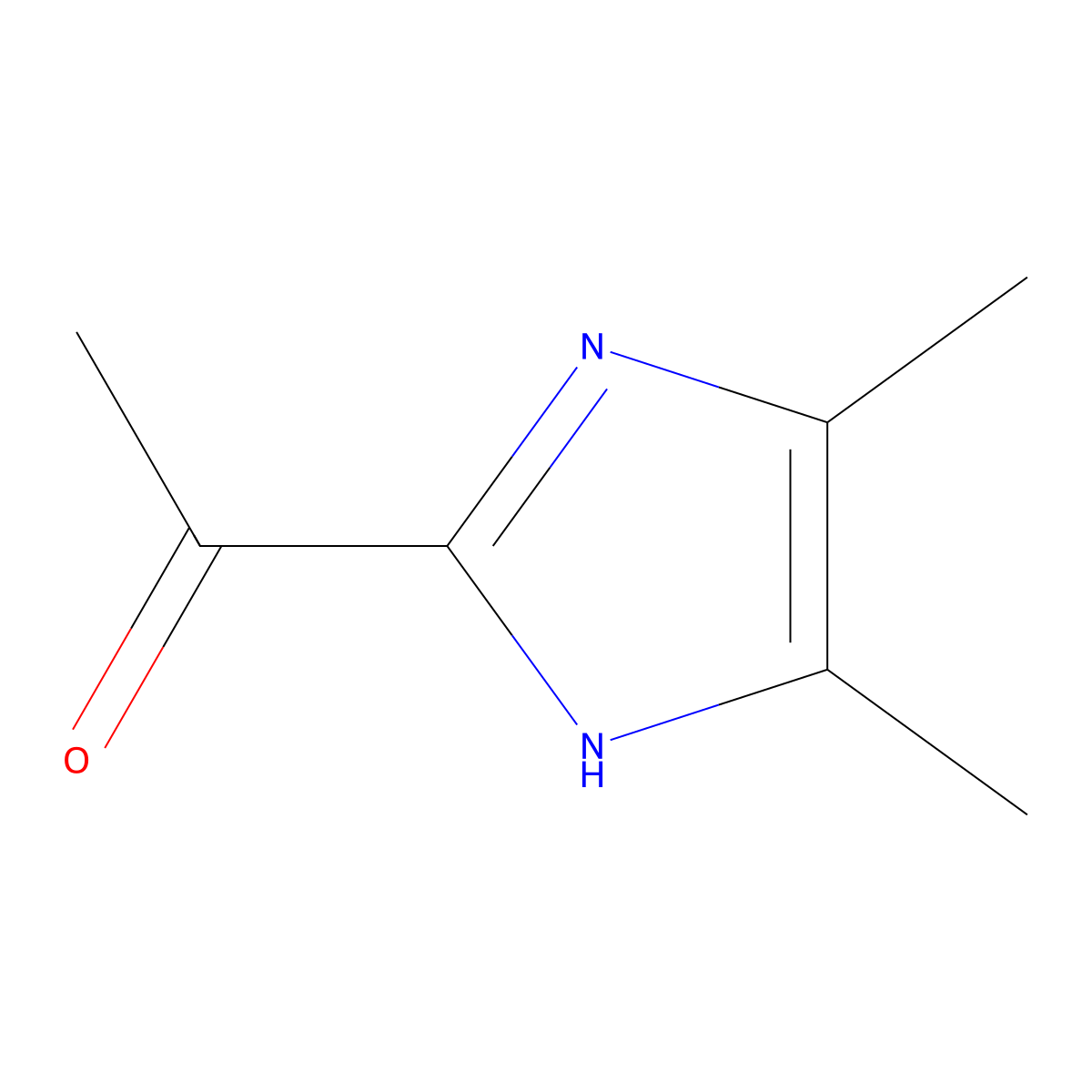 1-(4,5-dimethyl-1H-imidazol-2-yl)ethan-1-one molecular structure, CAS 1525861-63-5