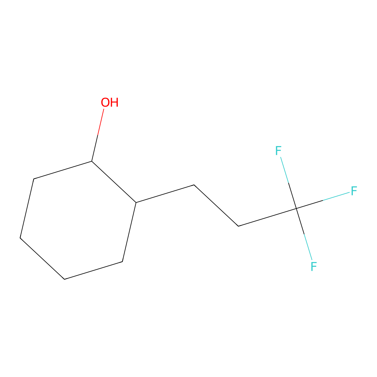 2-(3,3,3-Trifluoropropyl)cyclohexan-1-OL molecular structure, CAS 1525866-45-8