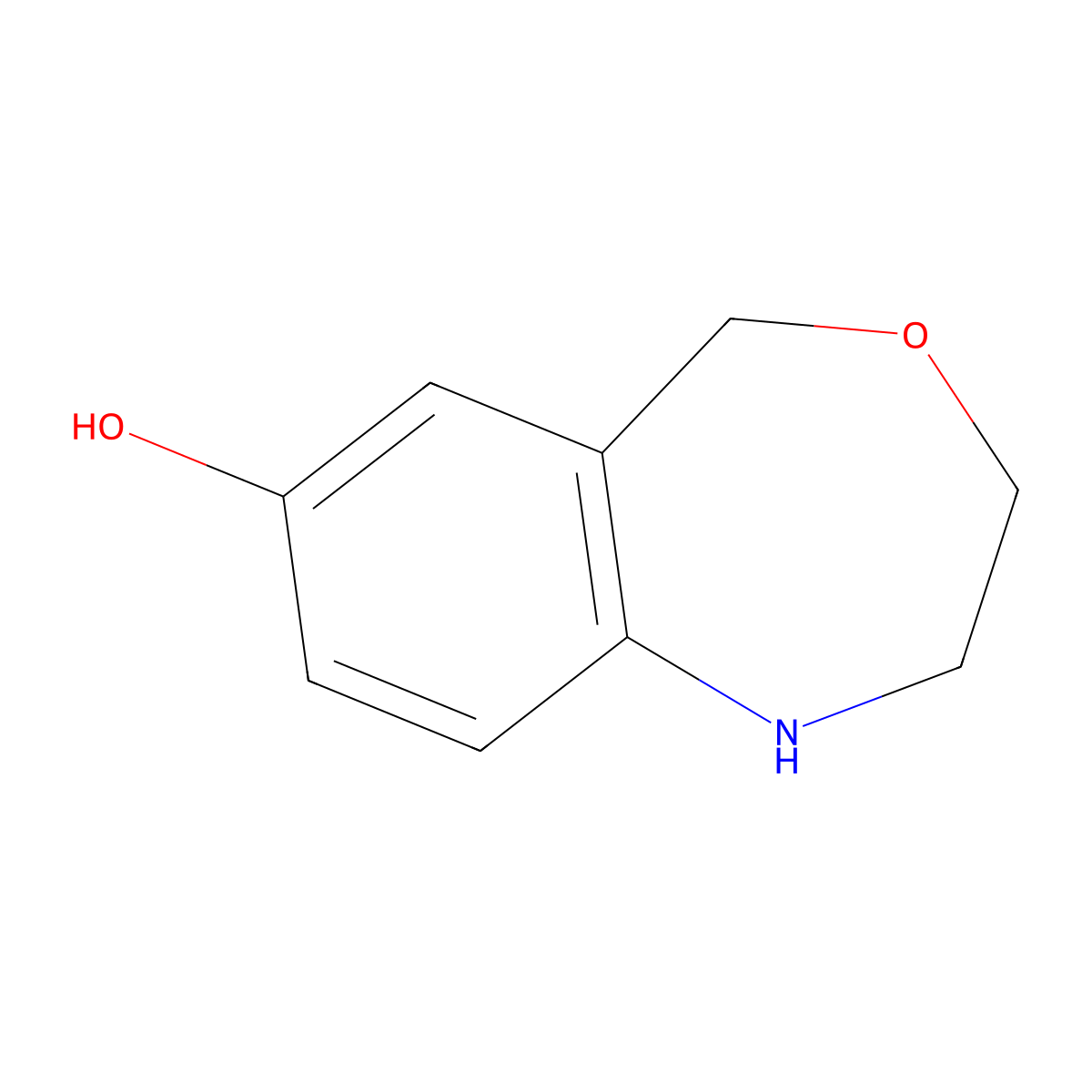 1,2,3,5-Tetrahydro-4,1-benzoxazepin-7-ol molecular structure, CAS 1525891-24-0