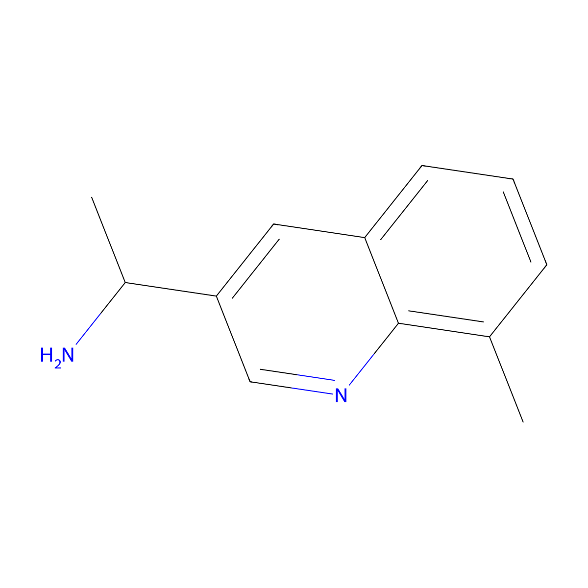 1-(8-Methyl-3-quinolyl)ethanamine molecular structure, CAS 1525891-30-8