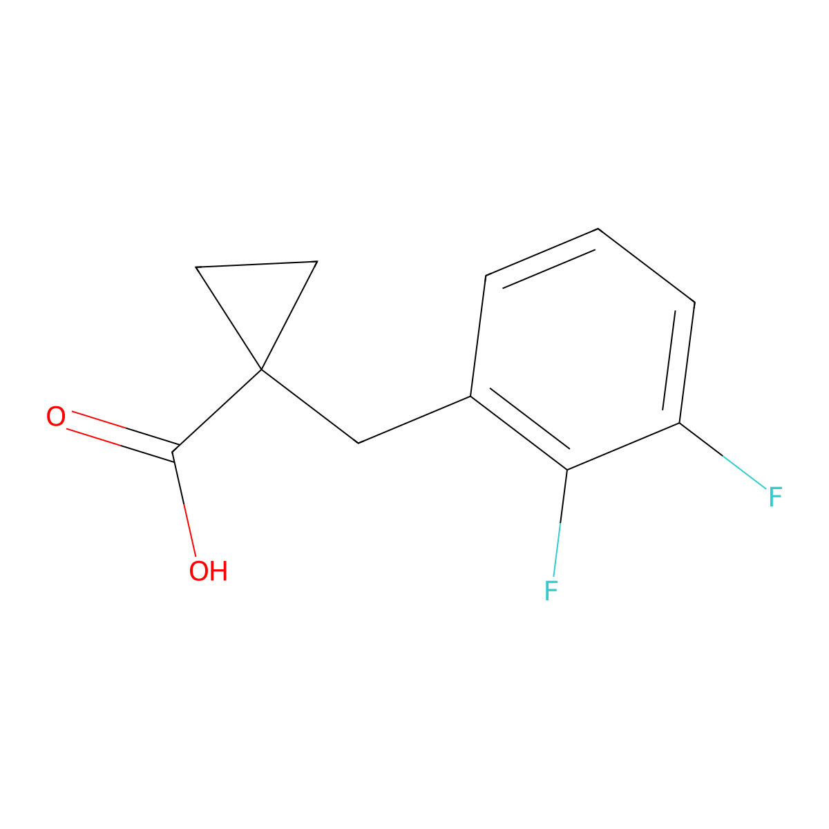 1-(2,3-Difluorobenzyl)cyclopropane-1-carboxylic acid molecular structure, CAS 1525912-38-2