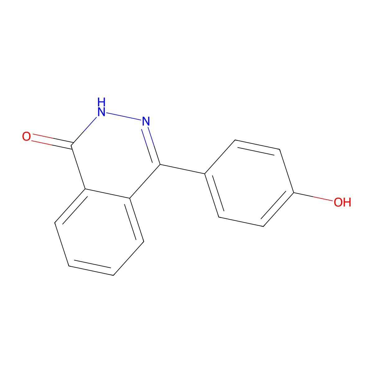4-(4-hydroxyphenyl)phthalazin-1(2H)-one molecular structure, CAS 152594-70-2