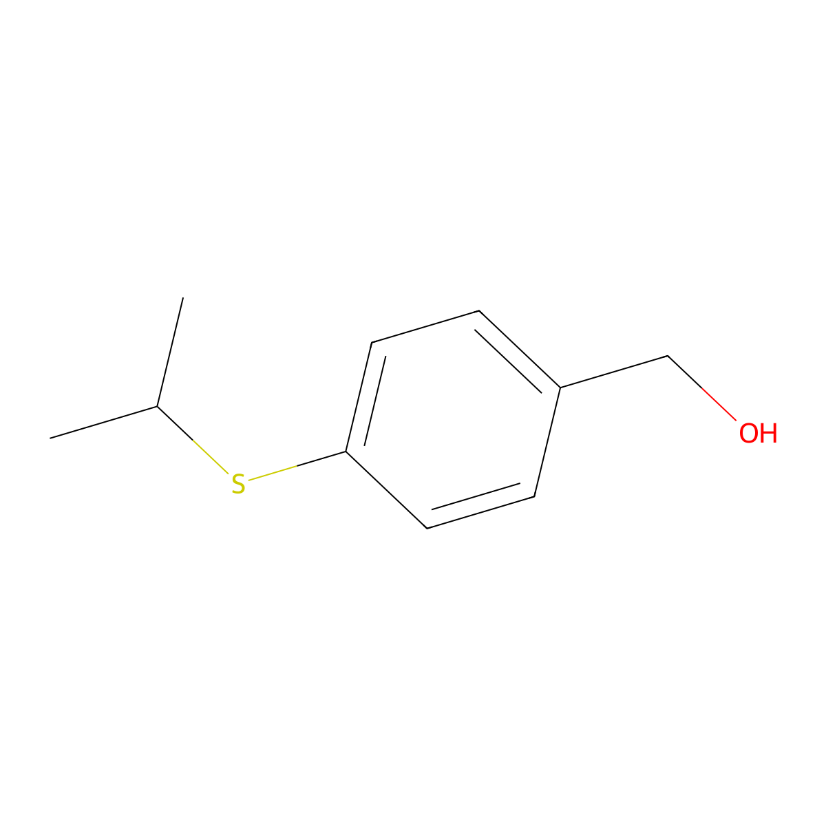 (4-(Propan-2-ylsulfanyl)phenyl)methanol molecular structure, CAS 152595-89-6