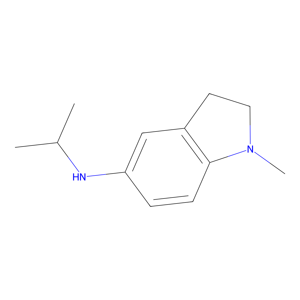 1-Methyl-N-(propan-2-YL)-2,3-dihydro-1H-indol-5-amine molecular structure, CAS 1525954-71-5