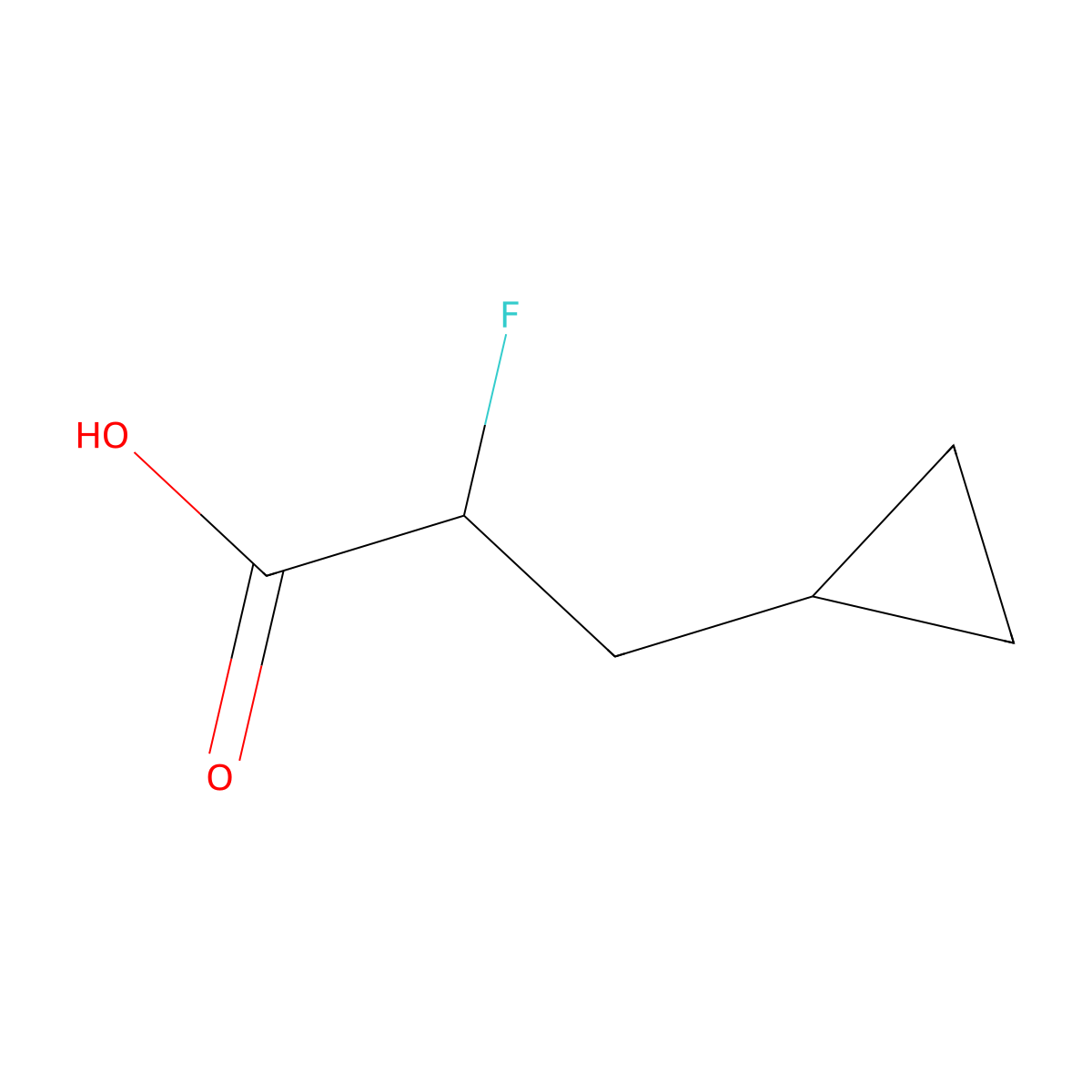 3-Cyclopropyl-2-fluoropropanoic acid molecular structure, CAS 1525966-80-6