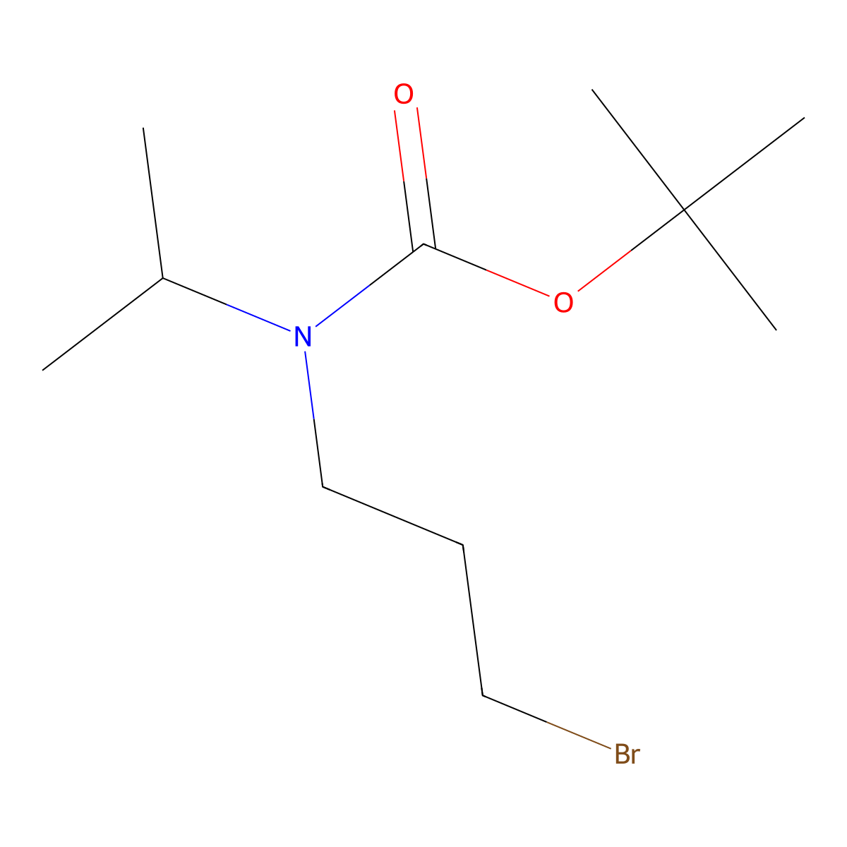 tert-butyl N-(3-bromopropyl)-N-(propan-2-yl)carbamate molecular structure, CAS 1525991-29-0