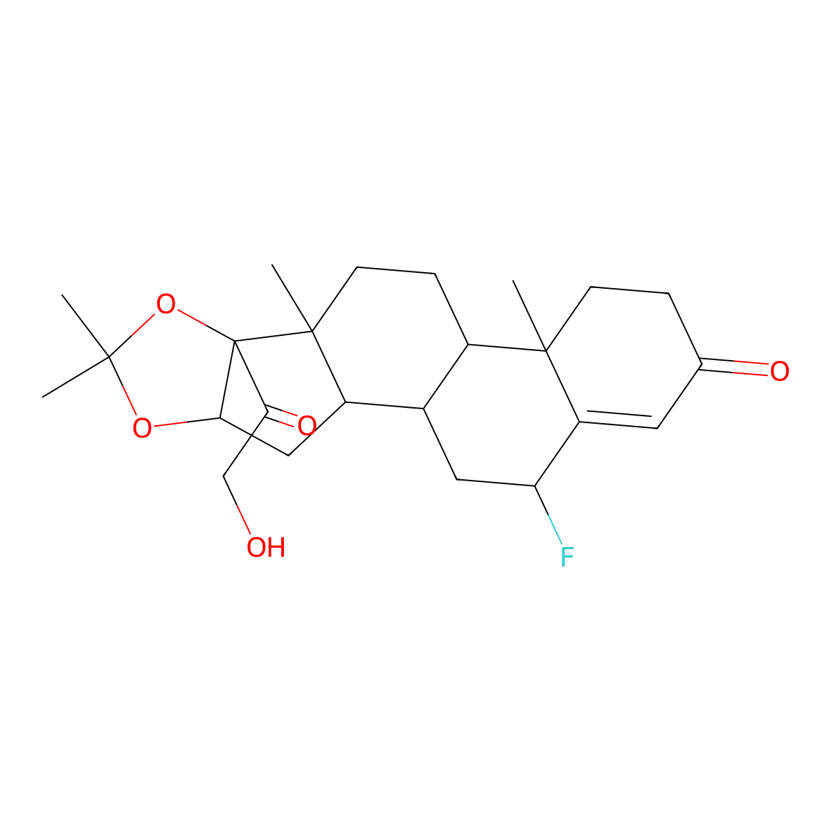 11-Deoxyflurandrenolone molecular structure, CAS 1526-01-8