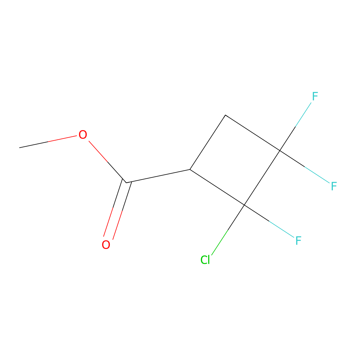 Methyl 2-chloro-2,3,3-trifluorocyclobutane-1-carboxylate molecular structure, CAS 1526-29-0