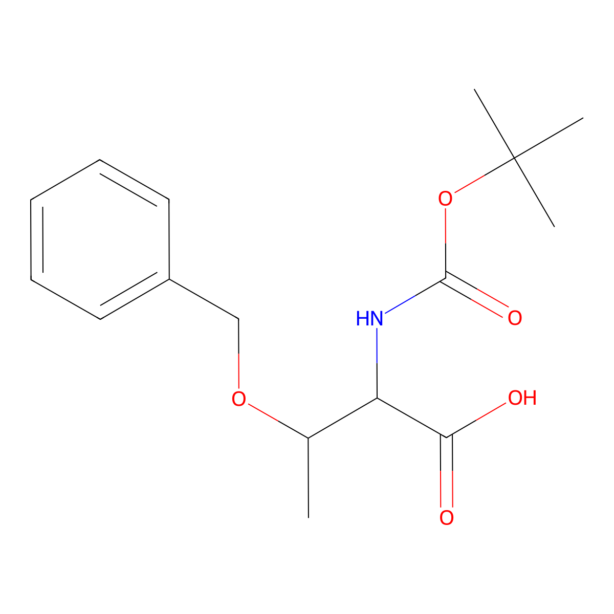 L-Threonine, N-[(1,1-dimethylethoxy)carbonyl]-O-(phenylmethyl)- molecular structure, CAS 15260-10-3