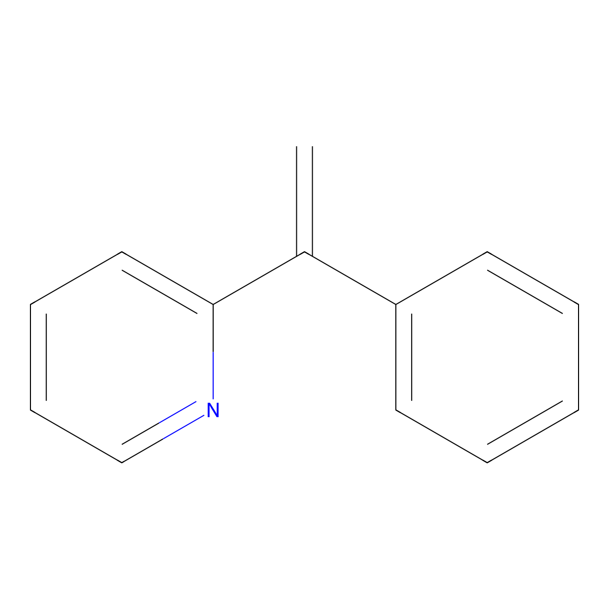 2-(1-Phenylethenyl)pyridine molecular structure, CAS 15260-65-8
