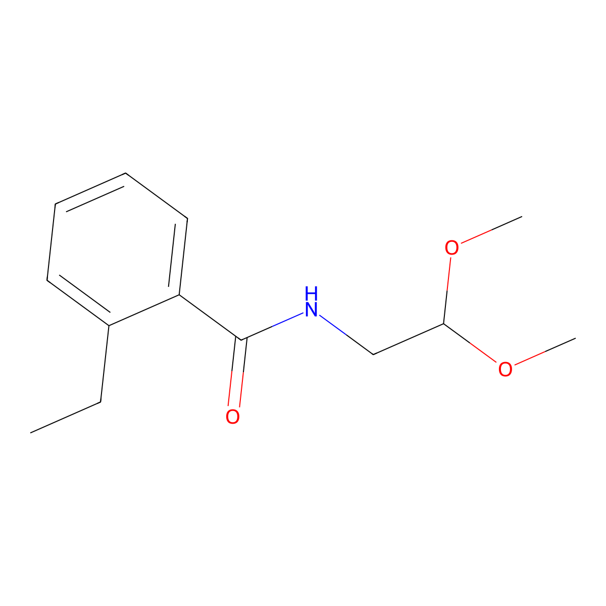 N-(2,2-Dimethoxyethyl)-2-ethylbenzamide molecular structure, CAS 1526034-36-5