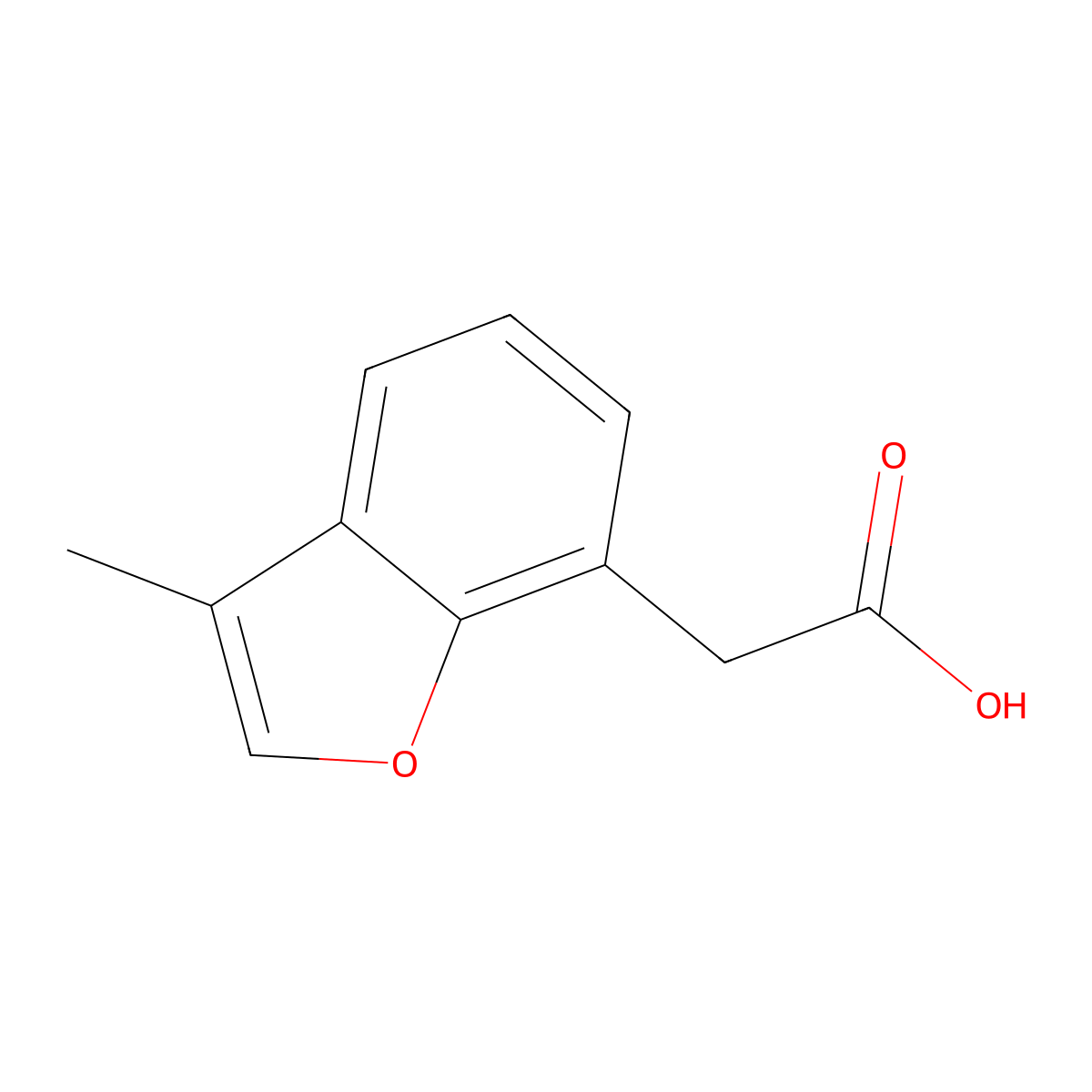 2-(3-Methyl-1-benzofuran-7-yl)acetic acid molecular structure, CAS 1526049-74-0