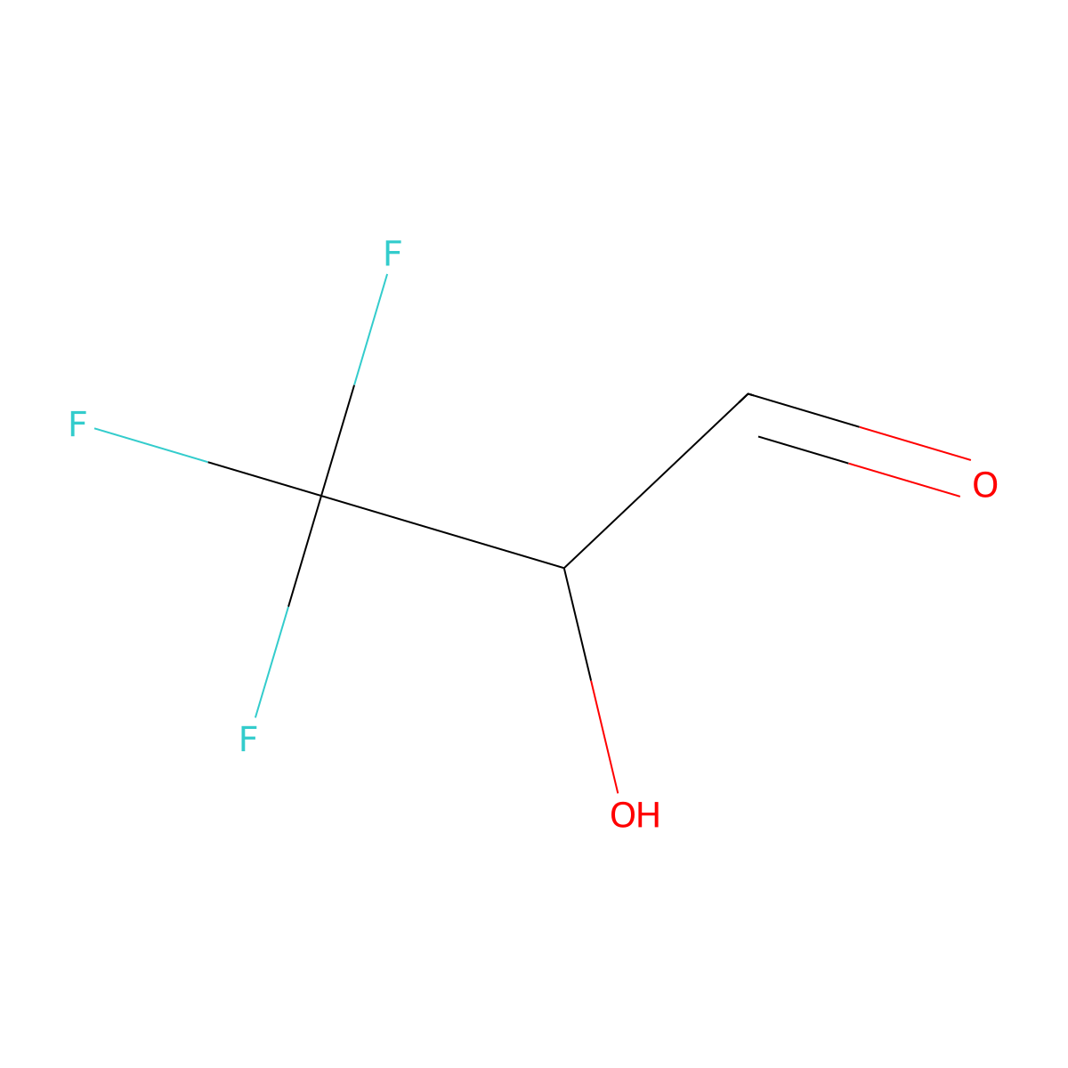 3,3,3-Trifluoro-2-hydroxypropanal molecular structure, CAS 152606-47-8