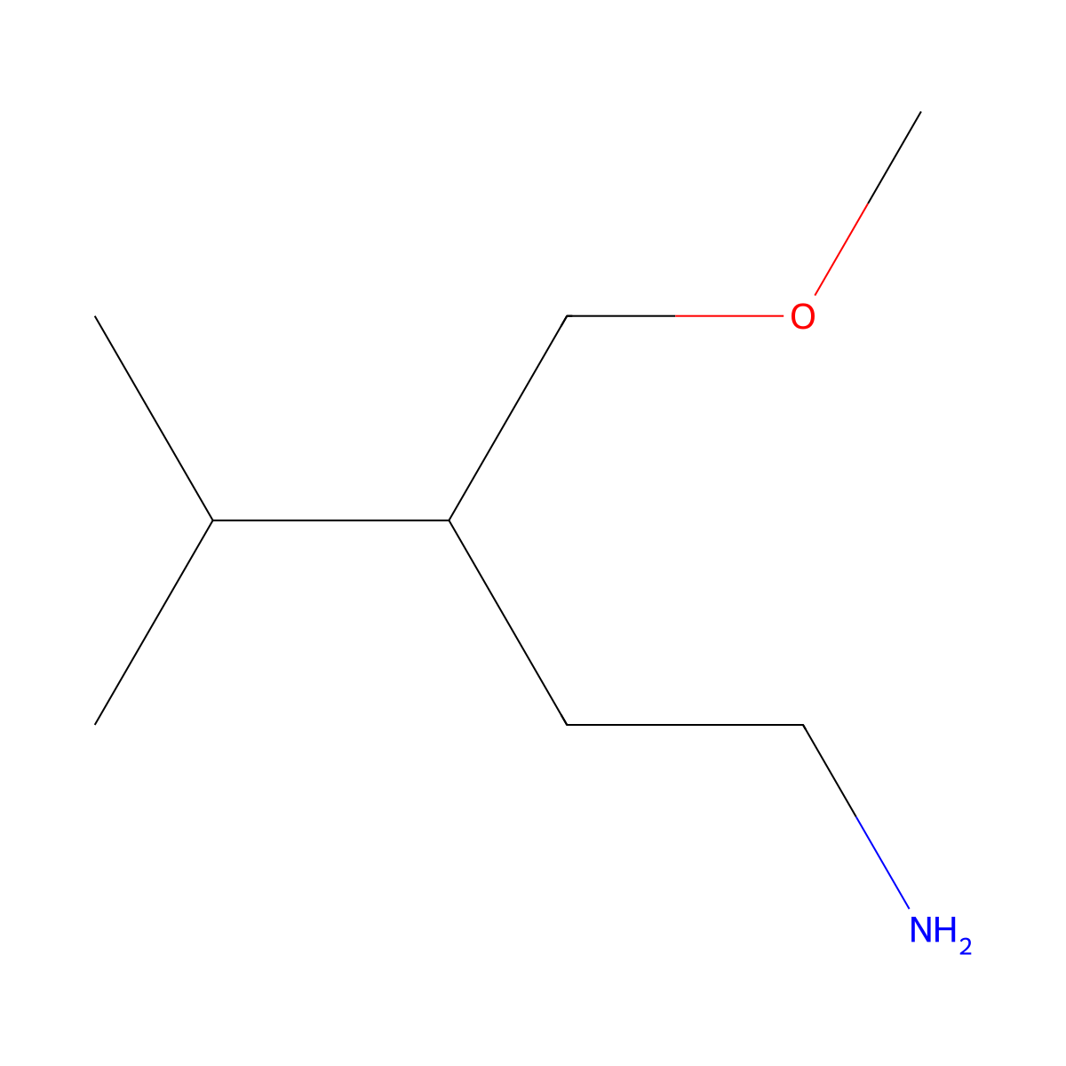 4-Methoxy-3-(propan-2-yl)butan-1-amine molecular structure, CAS 1526075-99-9