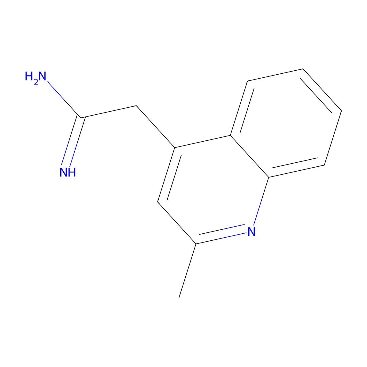 2-(2-Methylquinolin-4-yl)acetimidamide molecular structure, CAS 1526113-19-8