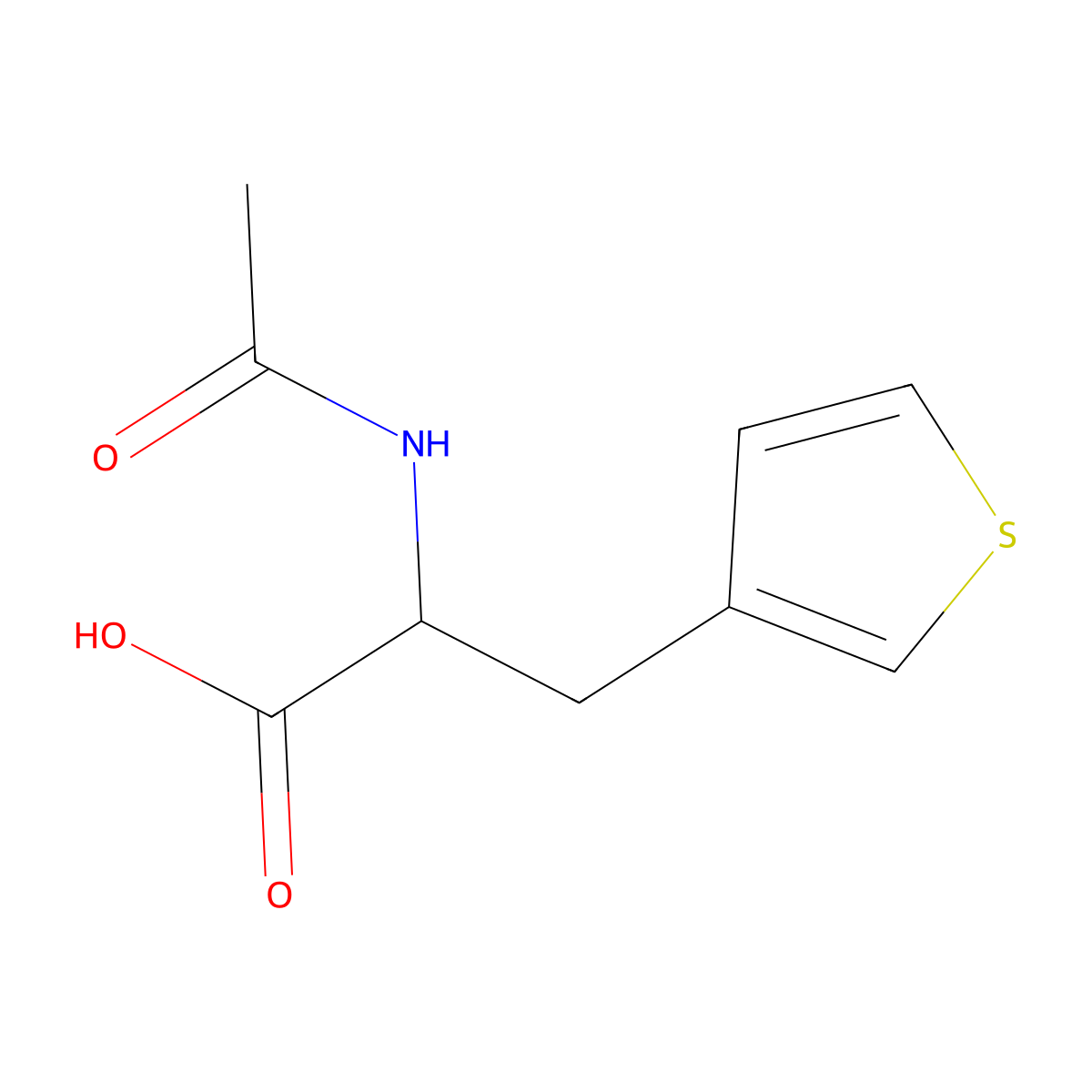 (R)-2-Acetamido-3-(thiophen-3-YL)propanoic acid molecular structure, CAS 152612-25-4