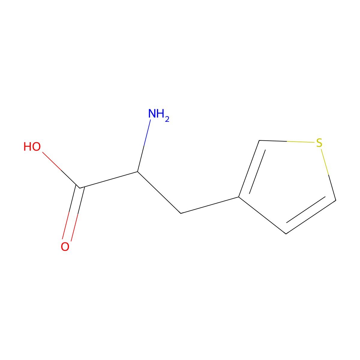 (R)-2-Amino-3-(thiophen-3-yl)propanoic acid molecular structure, CAS 152612-27-6