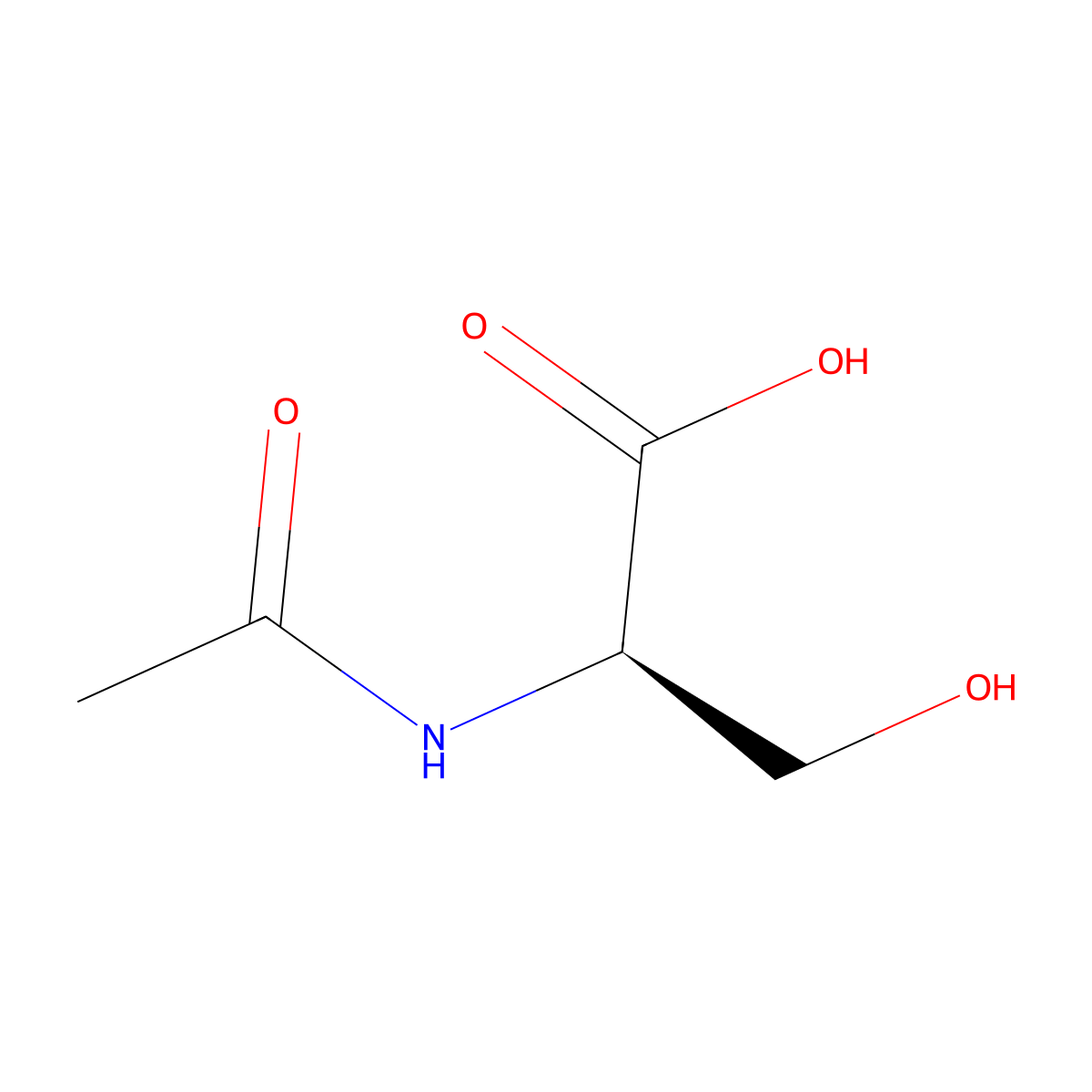 N-Acetyl-d-serine molecular structure, CAS 152612-69-6