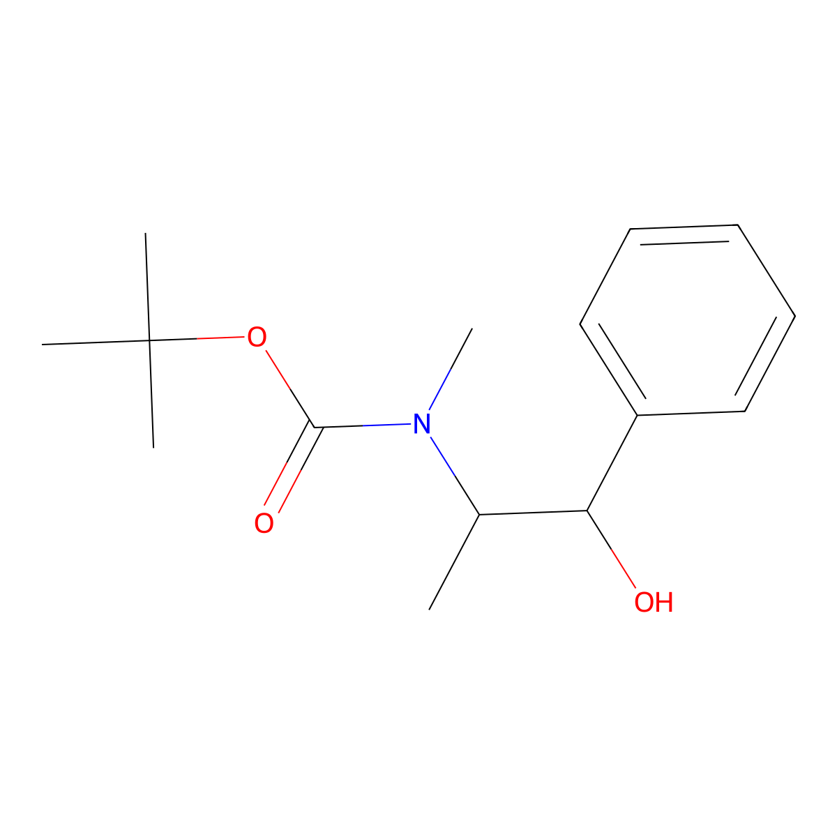 (1S,2S)-1-Phenyl-2-(methyl tert-butoxycarbonylamino)-1-propanol molecular structure, CAS 152614-95-4