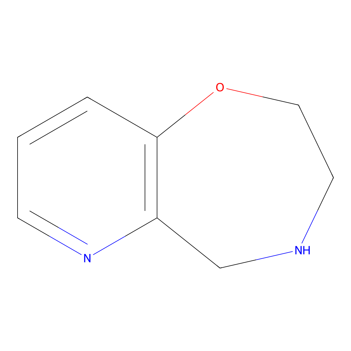 2H,3H,4H,5H-pyrido[2,3-f][1,4]oxazepine molecular structure, CAS 1526186-14-0