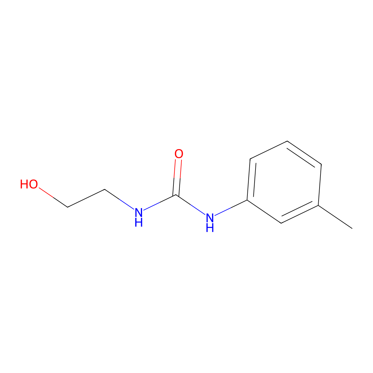 1-(2-Hydroxyethyl)-3-(3-methylphenyl)urea molecular structure, CAS 15262-91-6