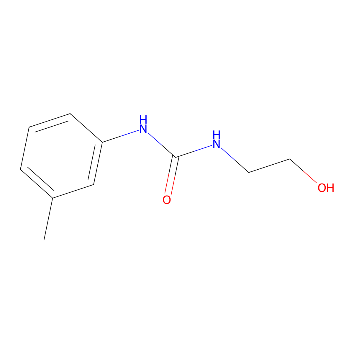 1-(2-Hydroxyethyl)-3-(3-methylphenyl)urea molecular structure, CAS 15262-91-6