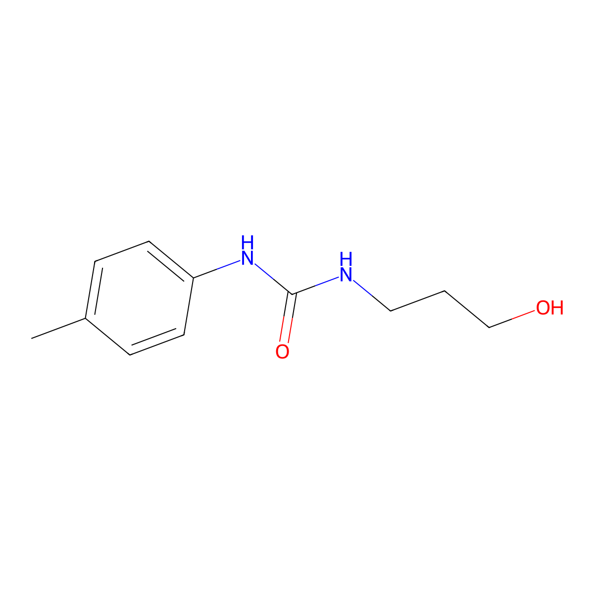 1-(3-Hydroxypropyl)-3-(4-methylphenyl)urea molecular structure, CAS 15262-94-9