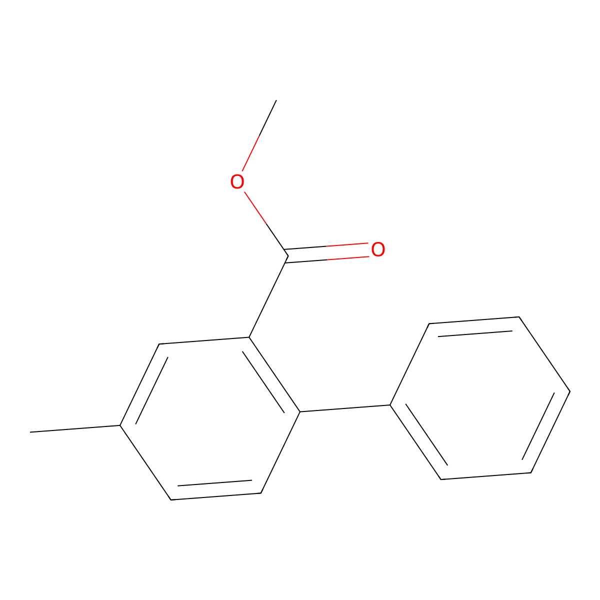 Methyl 5-methyl-2-phenylbenzoate molecular structure, CAS 152620-33-2