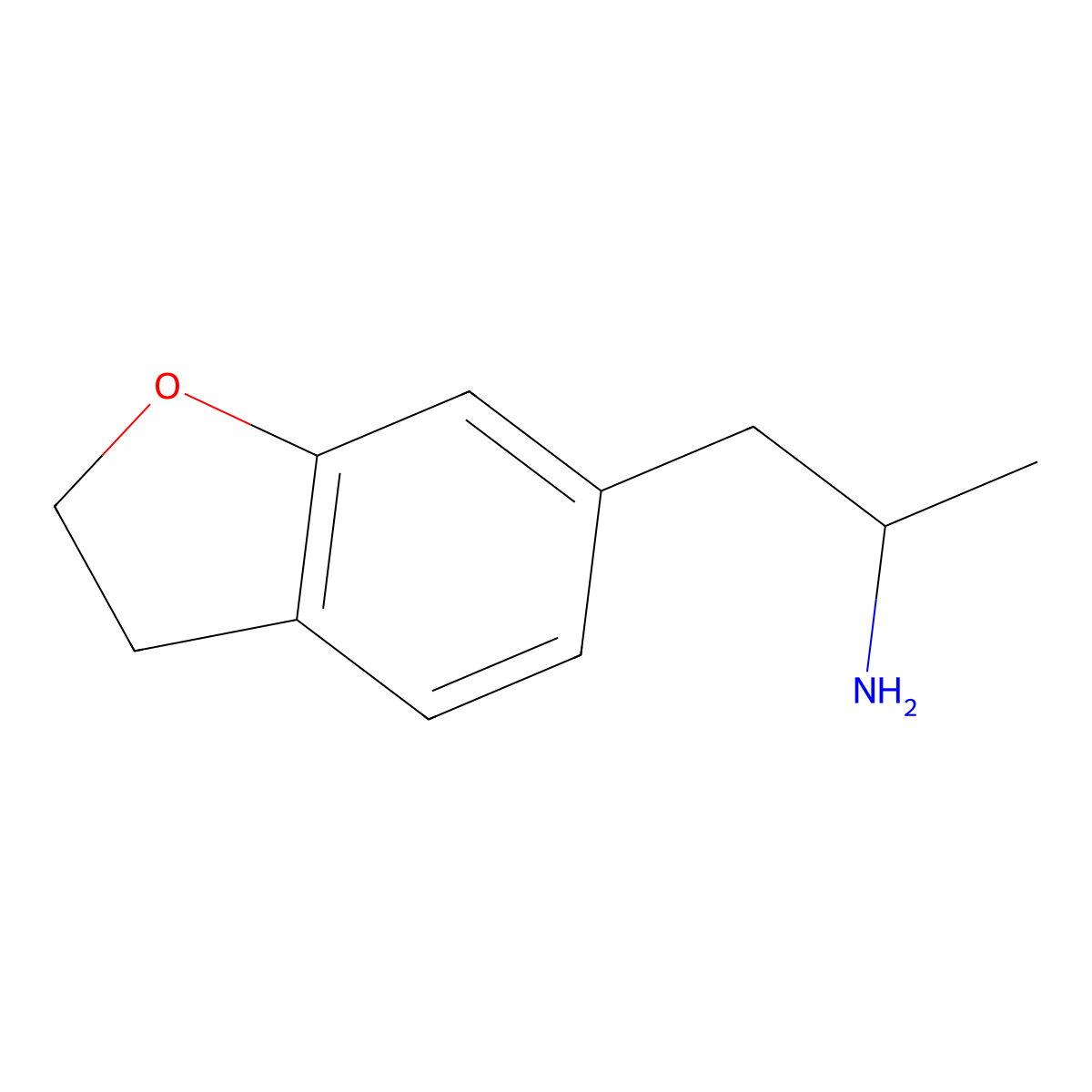 6-(2-Aminopropyl)-2,3-dihydrobenzofuran molecular structure, CAS 152623-93-3