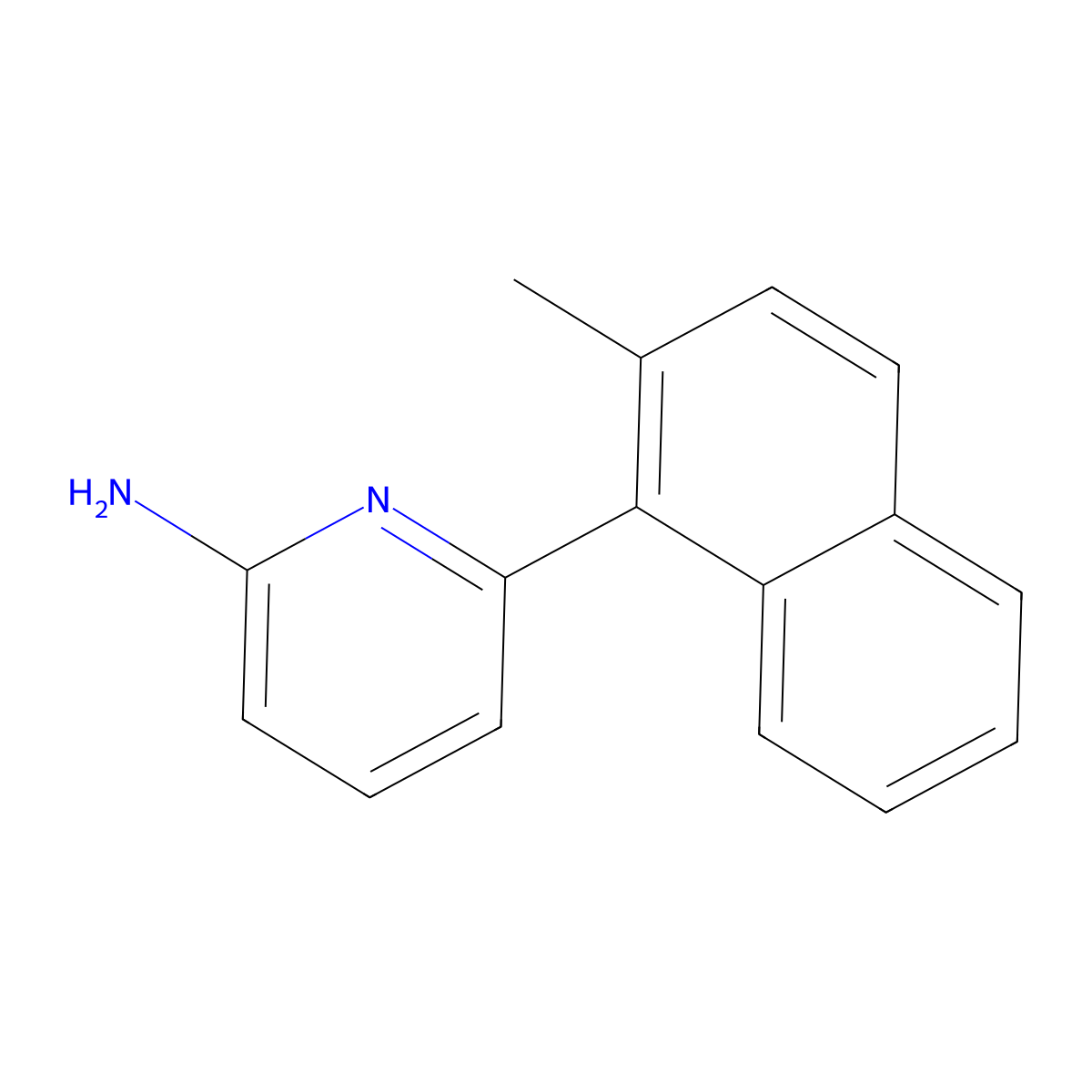 6-(2-Methyl-1-naphthalenyl)-2-pyridinamine molecular structure, CAS 1526230-65-8
