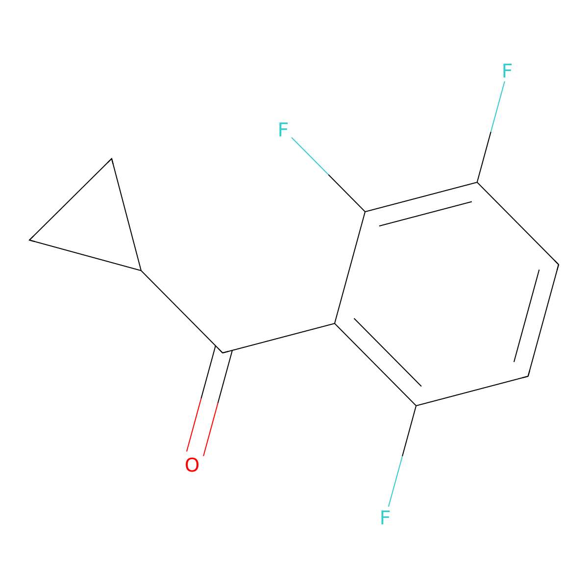 Cyclopropyl(2,3,6-trifluorophenyl)methanone molecular structure, CAS 1526258-18-3