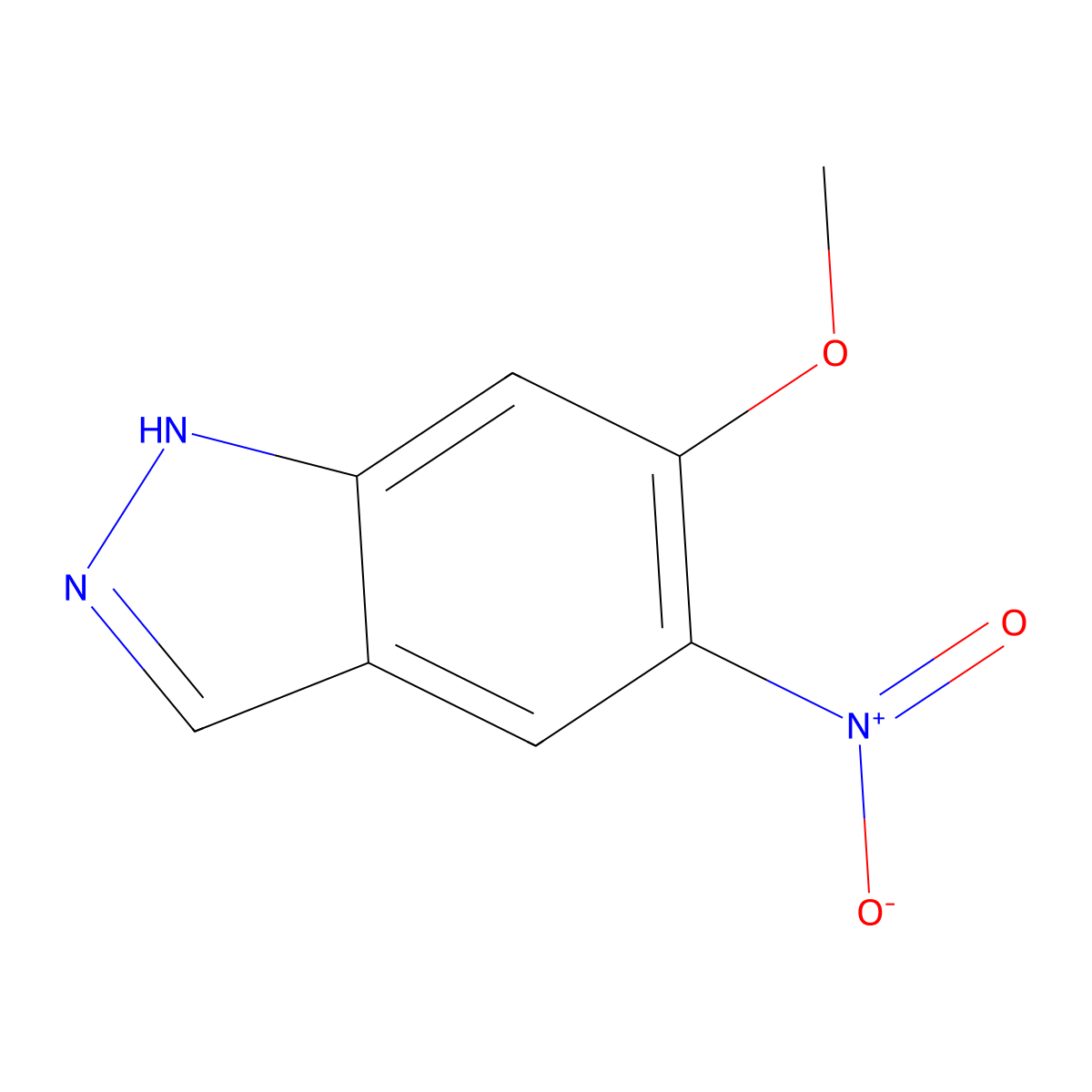 6-methoxy-5-nitro-1H-indazole molecular structure, CAS 152626-75-0