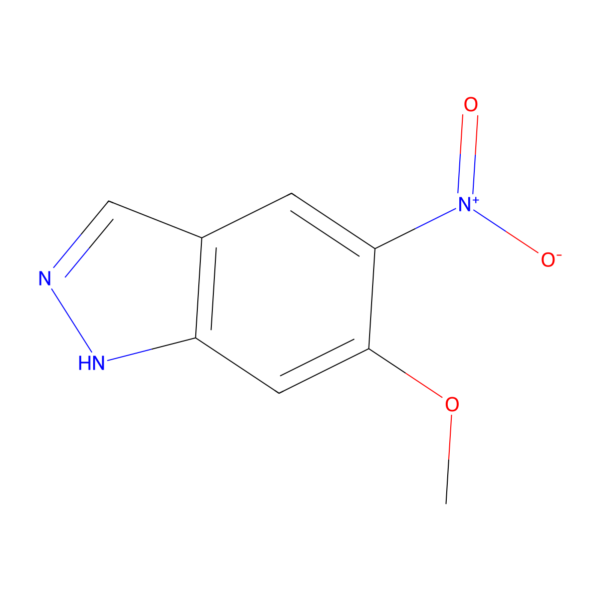6-methoxy-5-nitro-1H-indazole molecular structure, CAS 152626-75-0