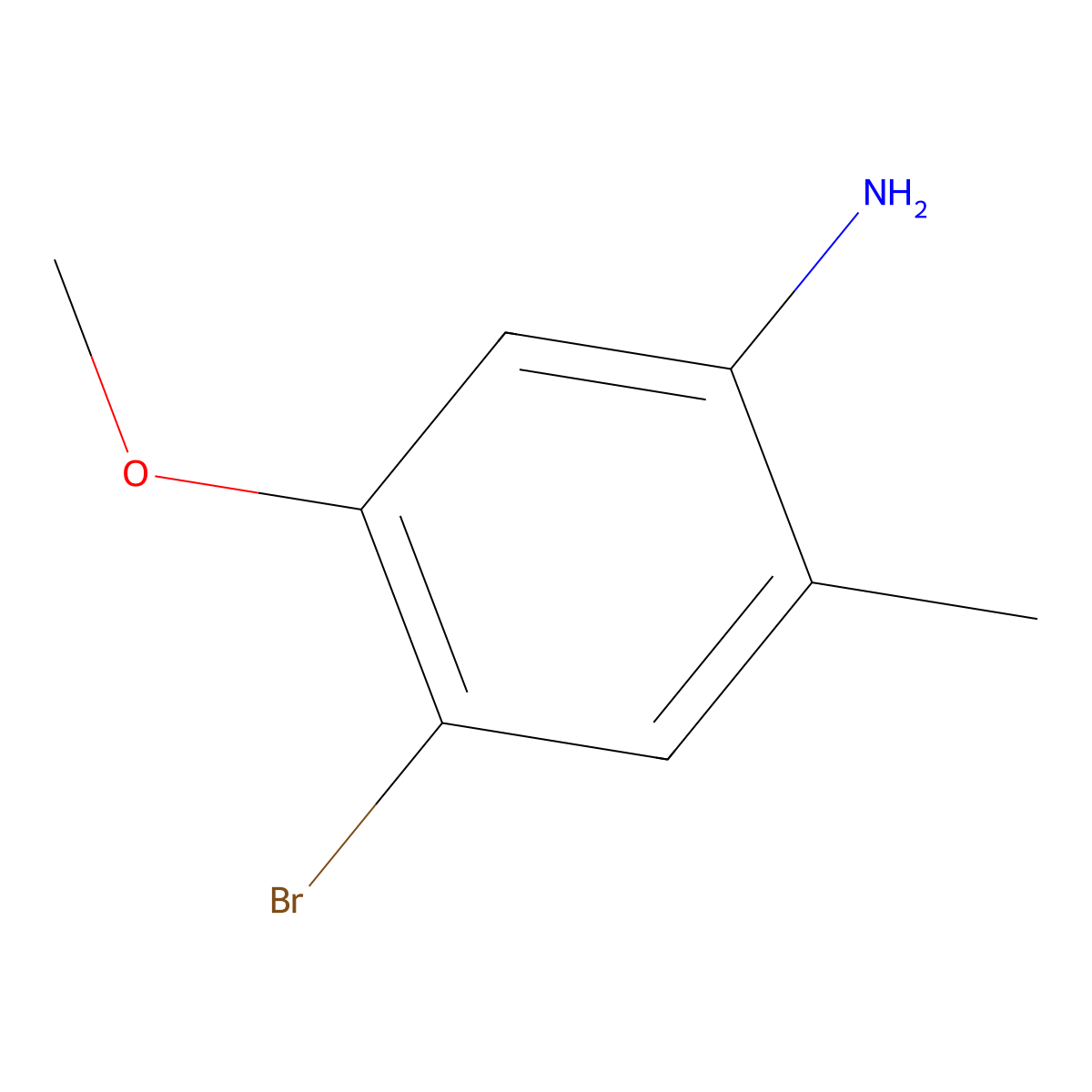 4-Bromo-5-methoxy-2-methylaniline molecular structure, CAS 152626-77-2