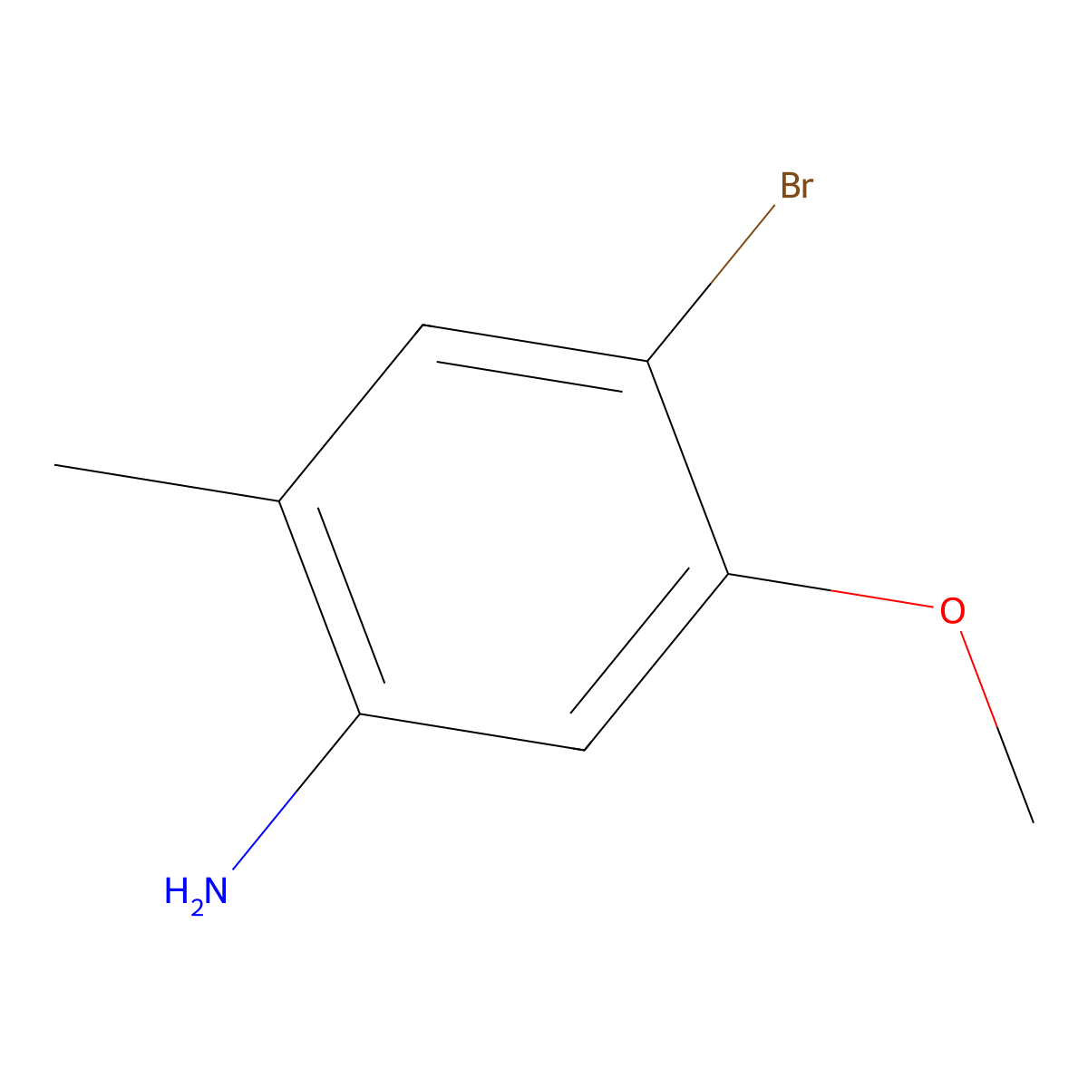 4-Bromo-5-methoxy-2-methylaniline molecular structure, CAS 152626-77-2