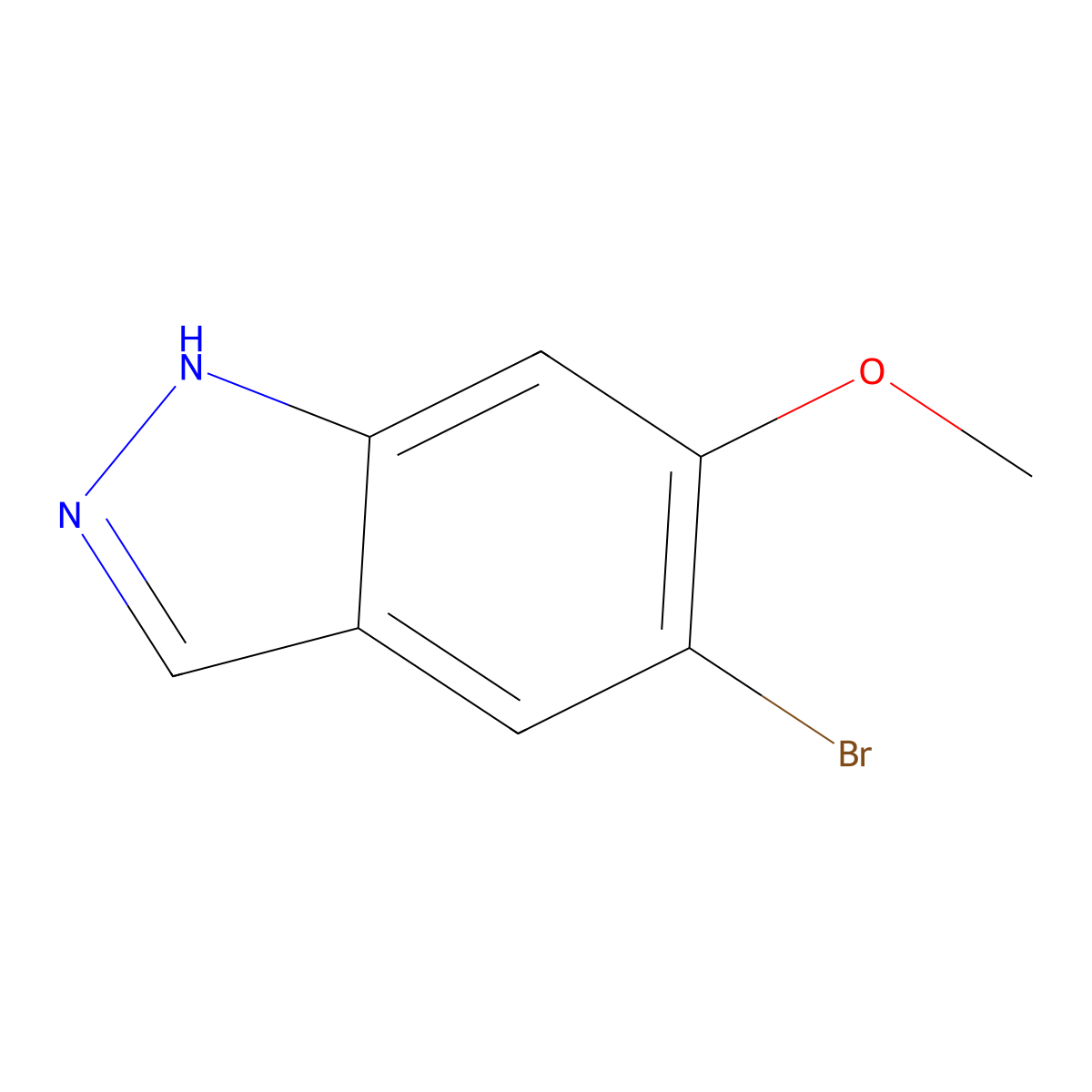 5-Bromo-6-methoxy-1H-indazole molecular structure, CAS 152626-78-3