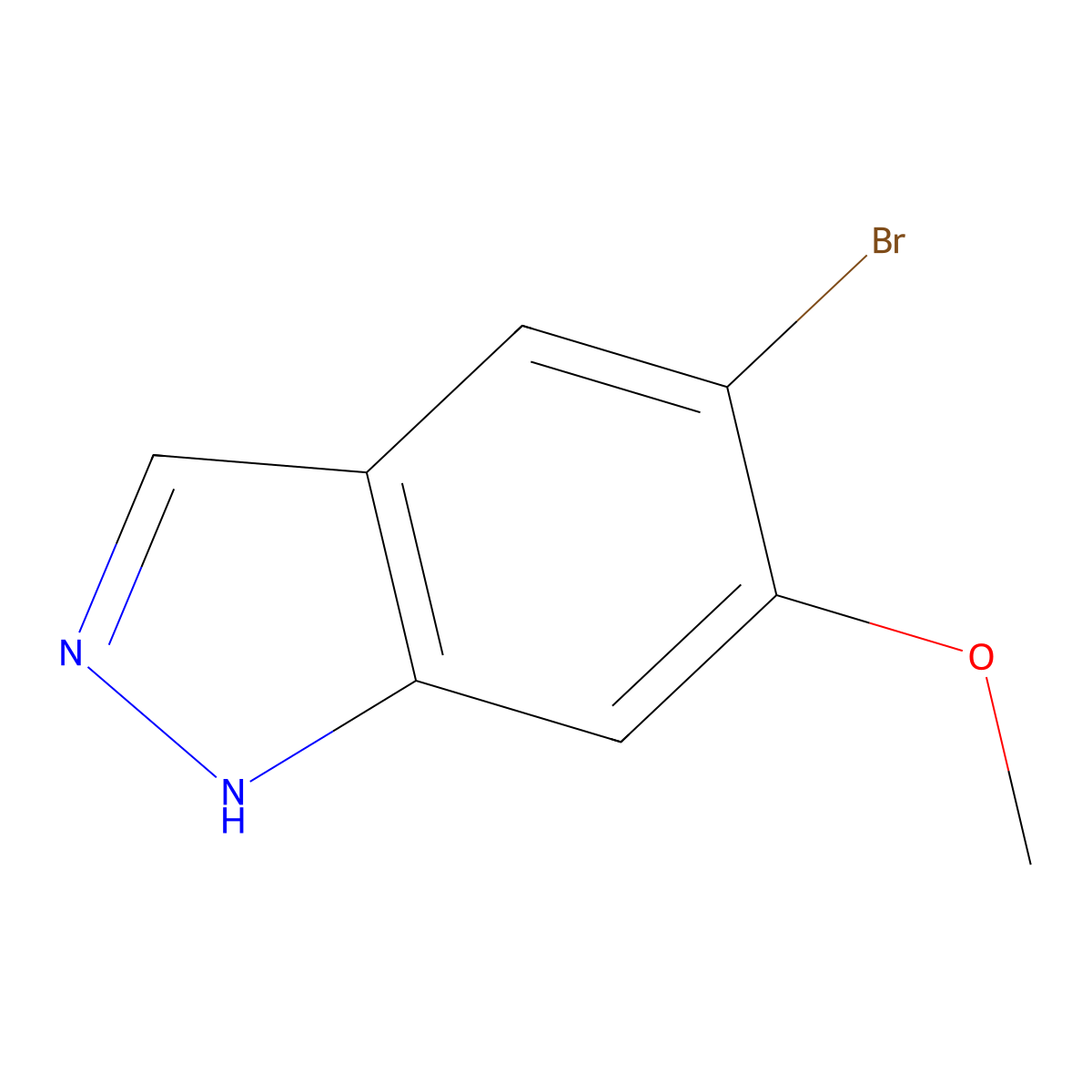 5-Bromo-6-methoxy-1H-indazole molecular structure, CAS 152626-78-3