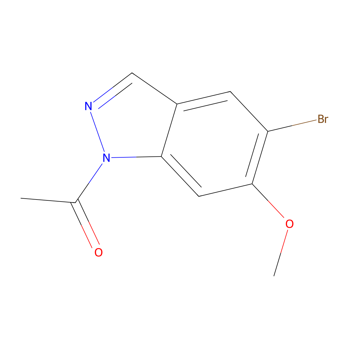 1-(5-Bromo-6-methoxy-1H-indazol-1-yl)ethanone molecular structure, CAS 152626-79-4