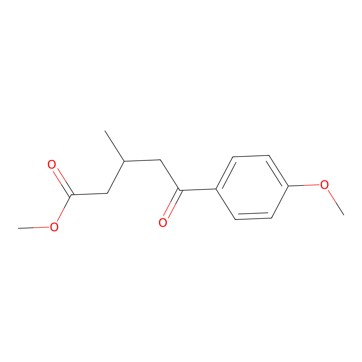 Methyl 5-(4-methoxyphenyl)-3-methyl-5-oxovalerate molecular structure, CAS 152629-78-2