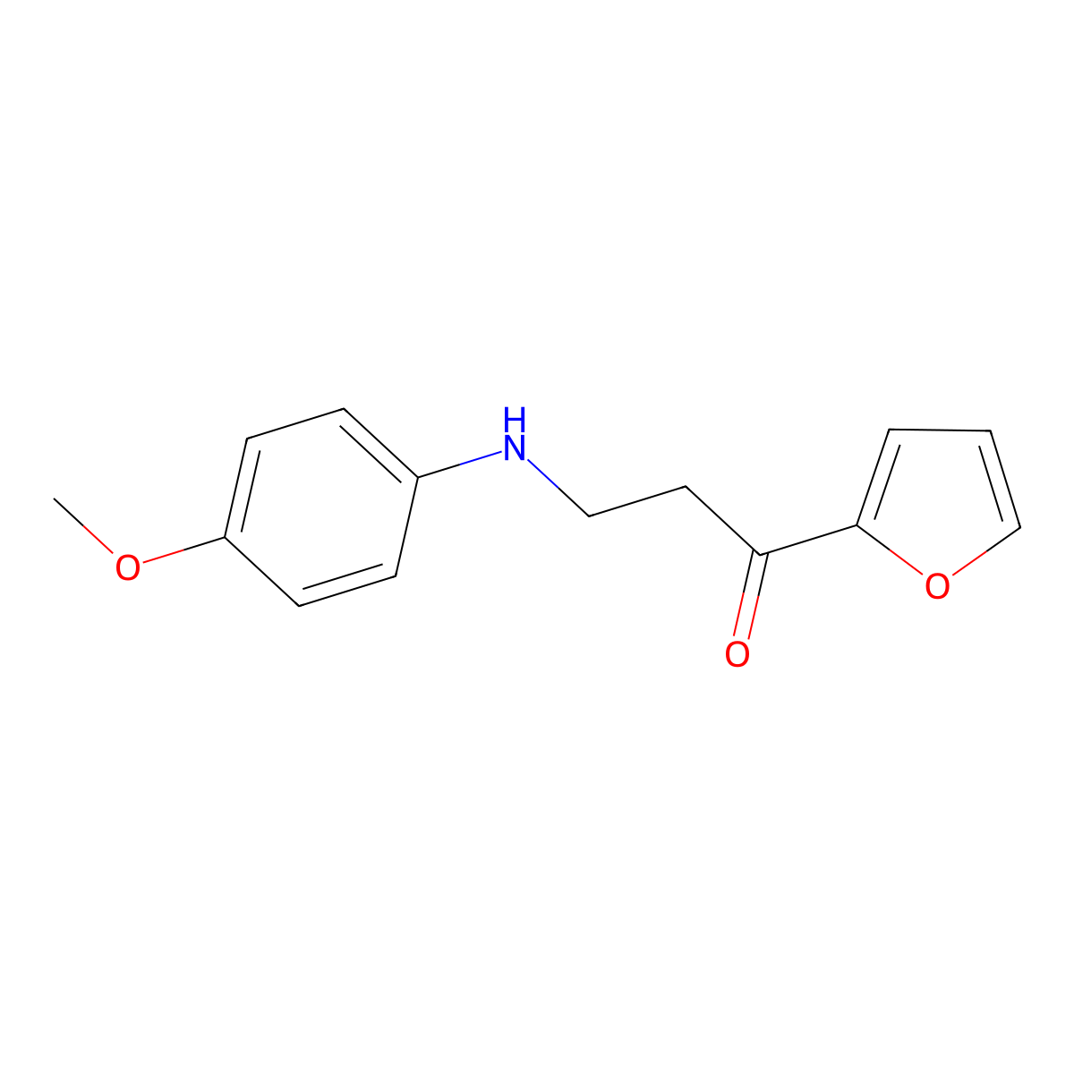 1-(2-Furyl)-3-(4-methoxyanilino)-1-propanone molecular structure, CAS 15263-10-2
