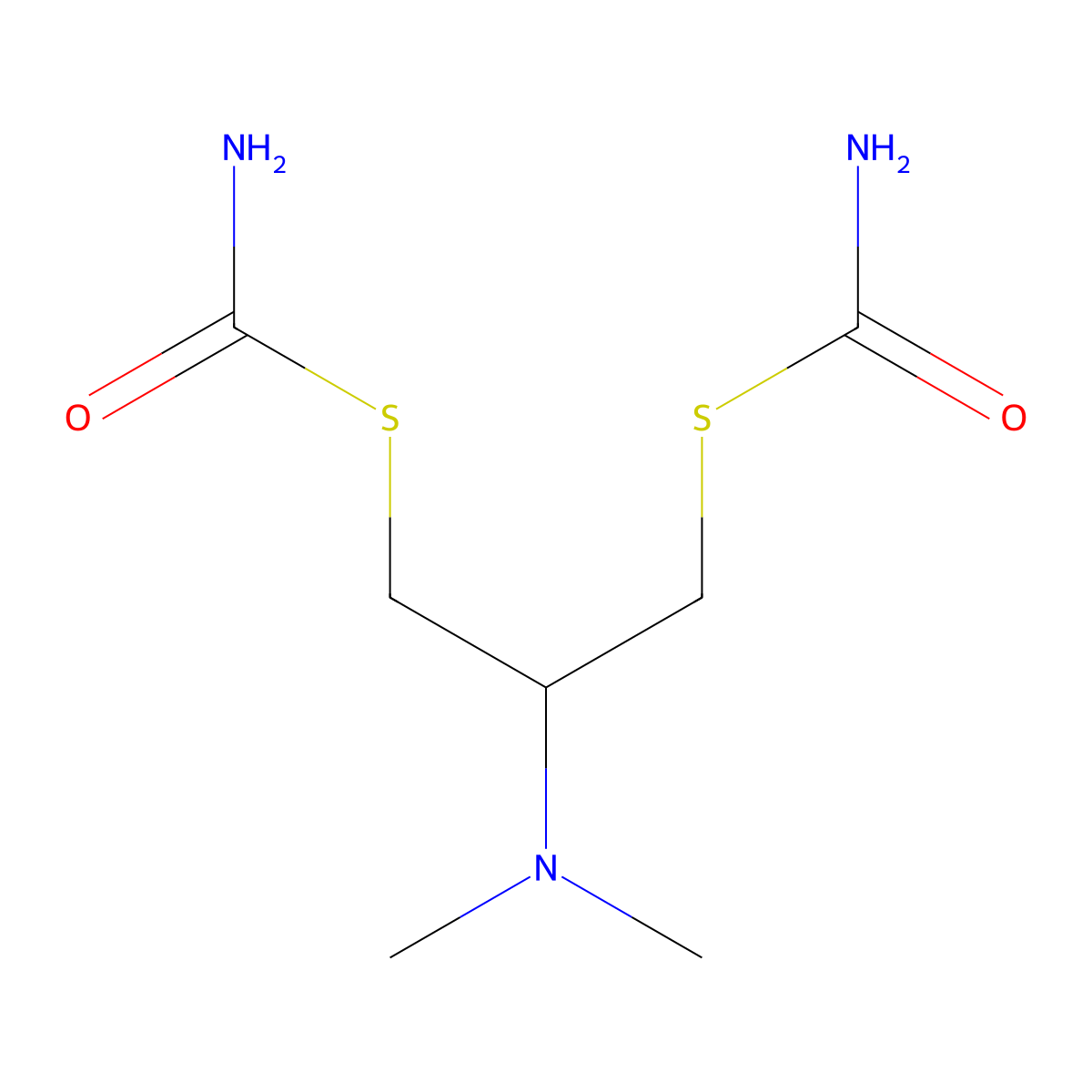 Cartap molecular structure, CAS 15263-53-3