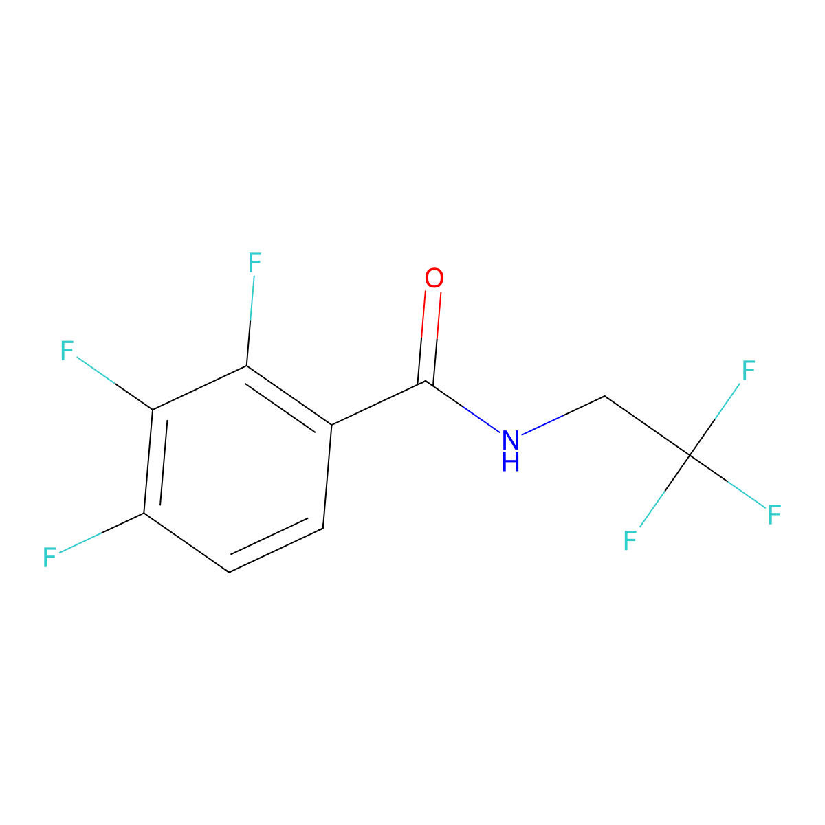 2,3,4-Trifluoro-N-(2,2,2-trifluoroethyl)benzamide molecular structure, CAS 1526305-40-7