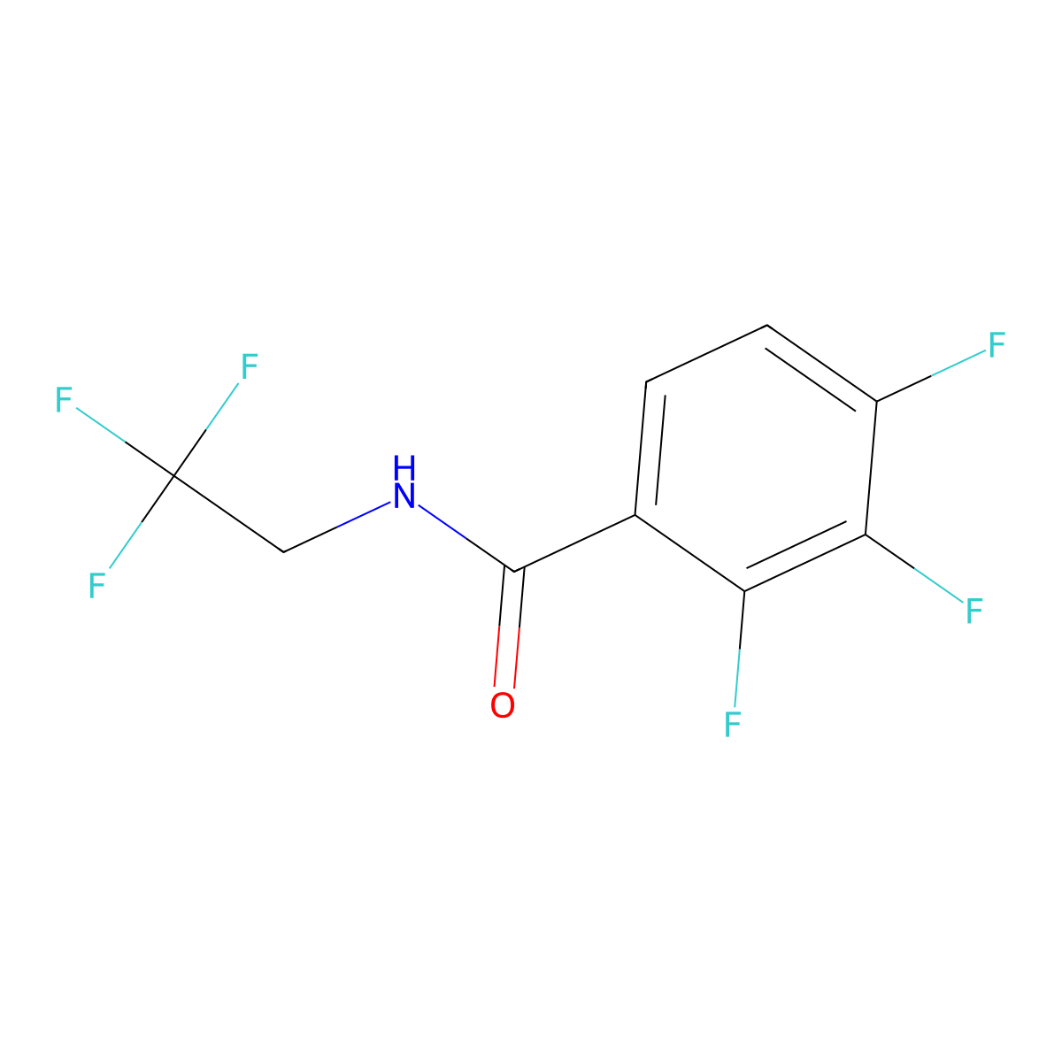 2,3,4-Trifluoro-N-(2,2,2-trifluoroethyl)benzamide molecular structure, CAS 1526305-40-7